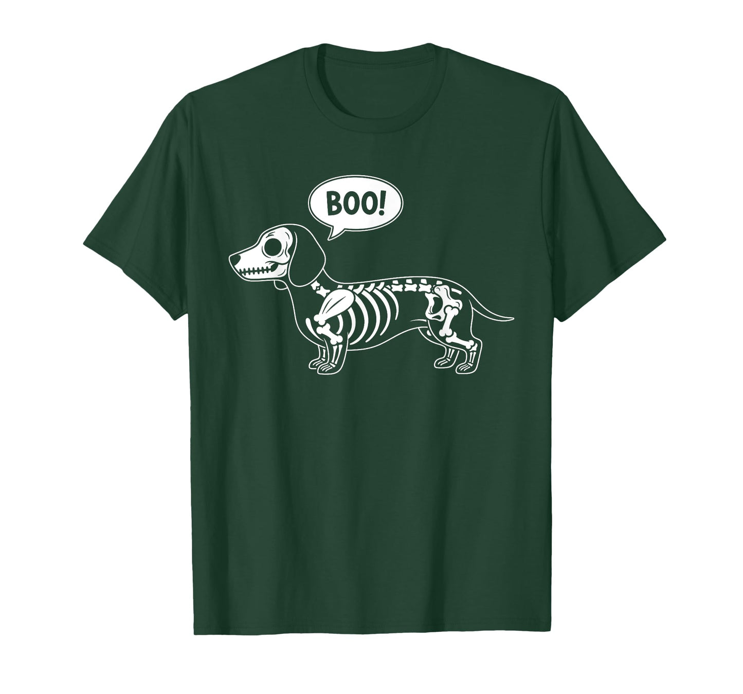 Cute Dachshund Doxie Skeleton Boo Wiener Dog Halloween T-Shirt