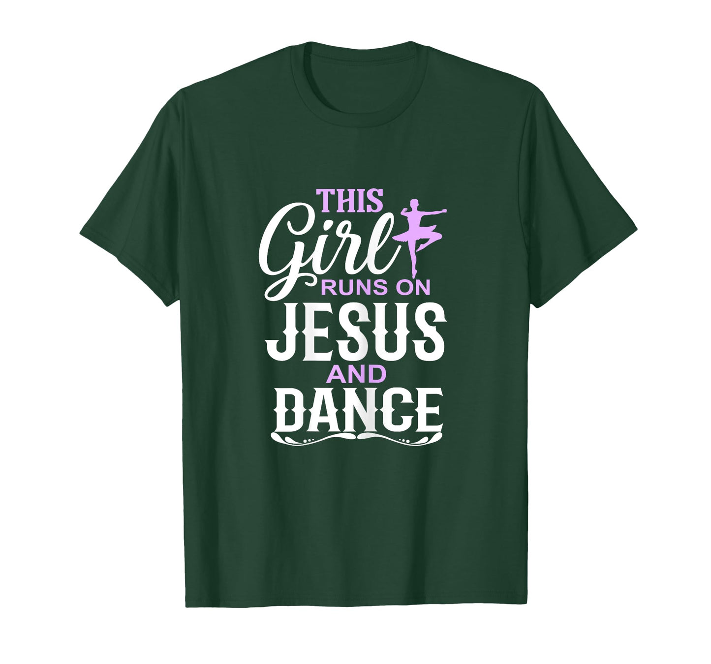 This Girl Runs on Jesus and Dance Christian Dancer T-Shirt