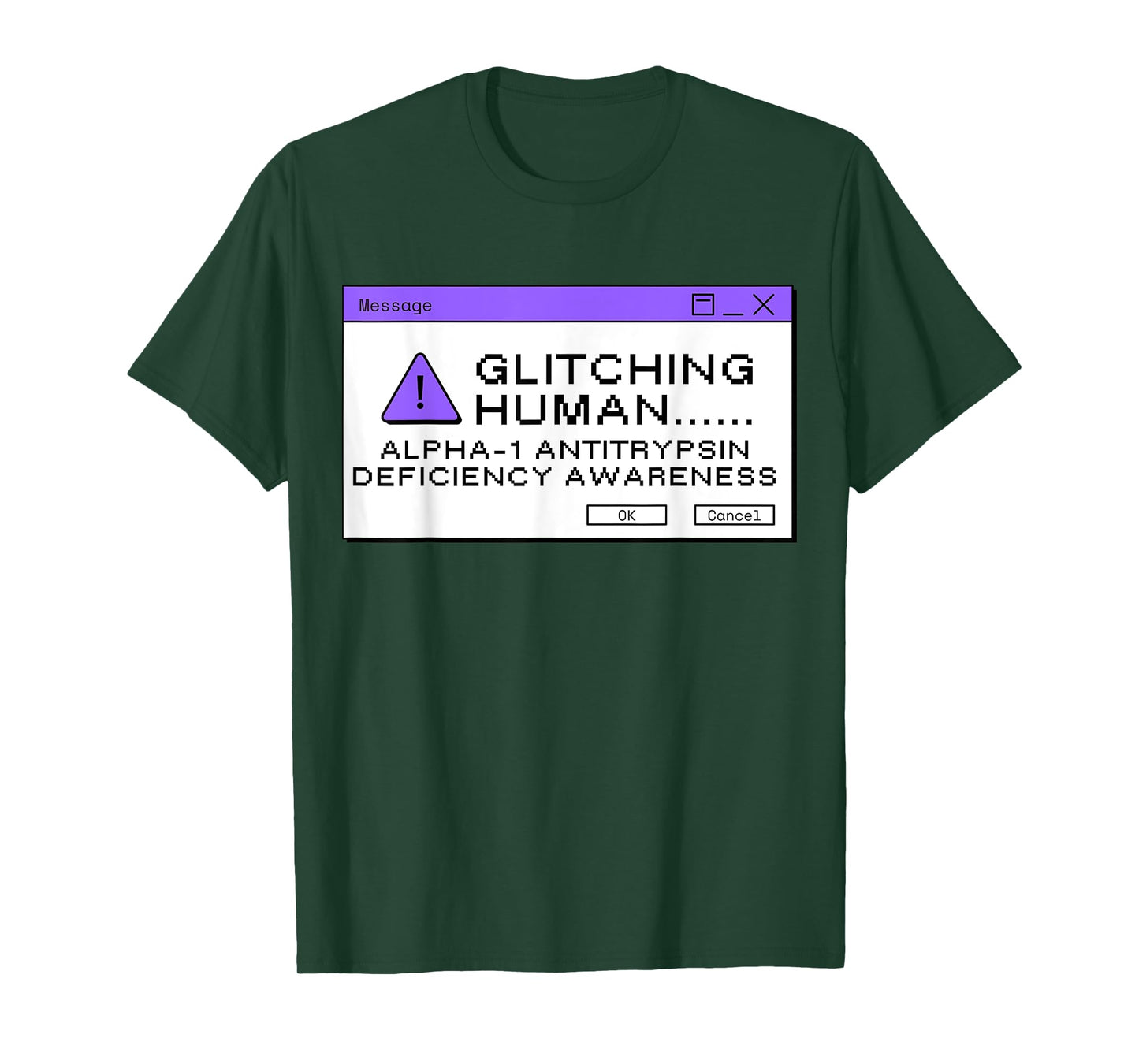 Glitching Human Alpha-1 Antitrypsin Deficiency T-Shirt