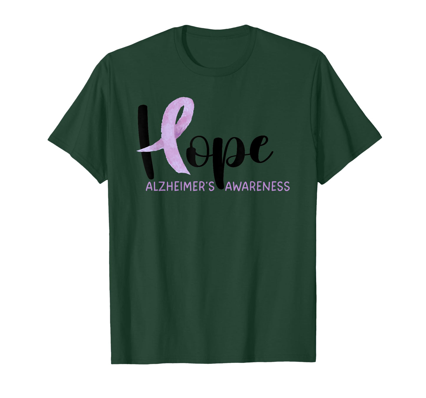 Hope Alzheimers Awareness I Wear Purple For Dementia End ALZ T-Shirt