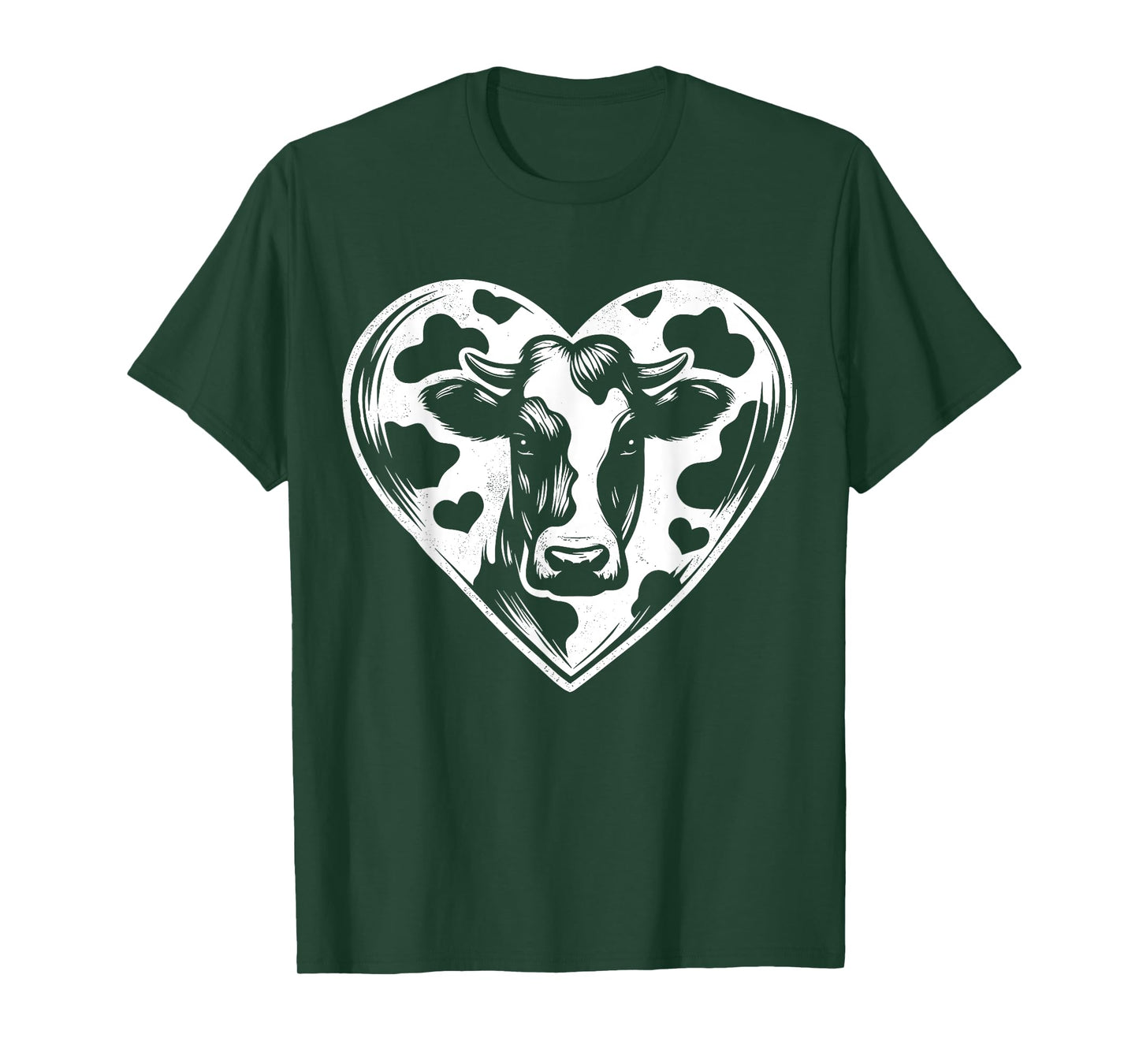 Cow Heart Print Farm T-Shirt