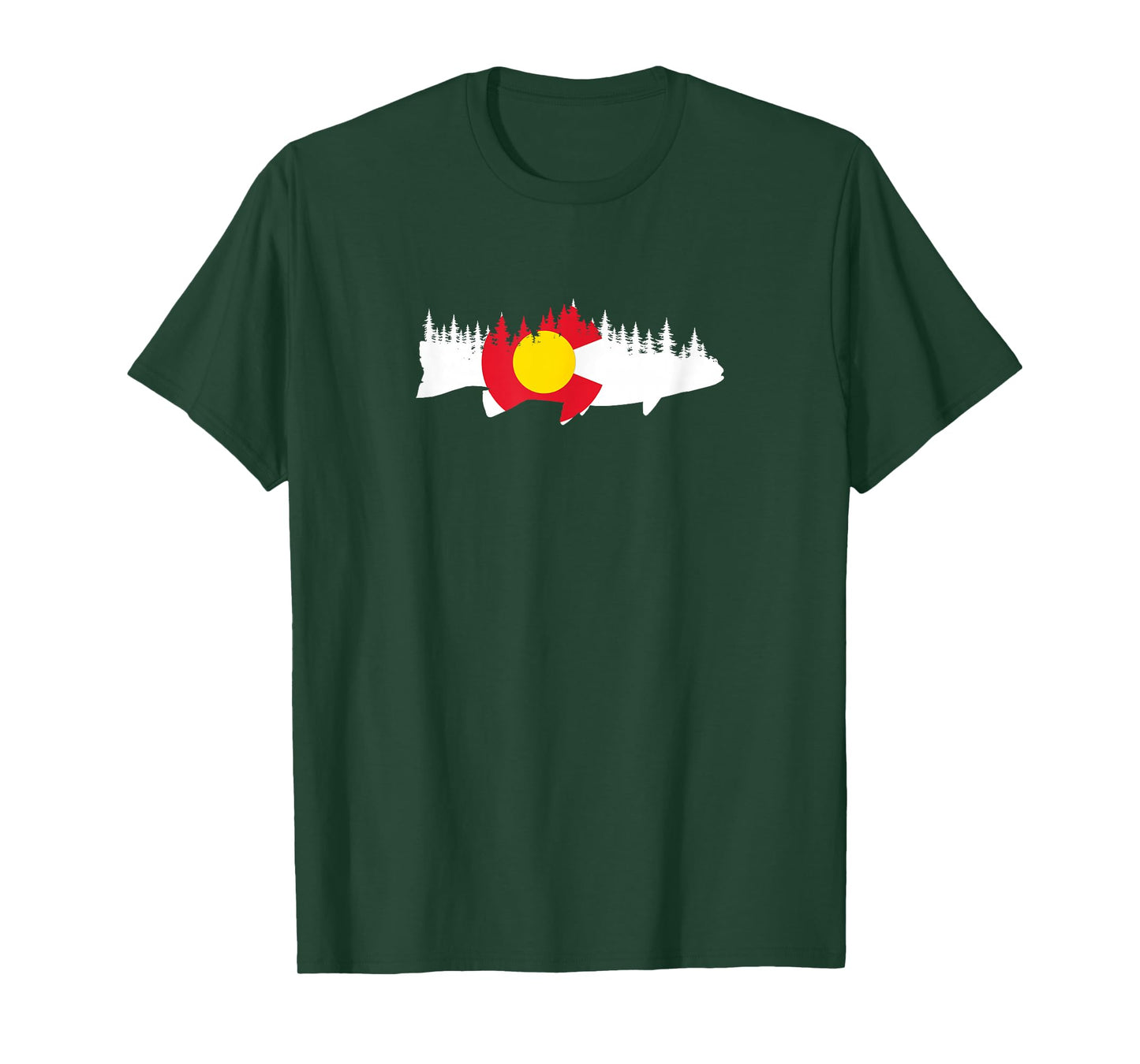 Colorado Fishing Graphic Design T-Shirt