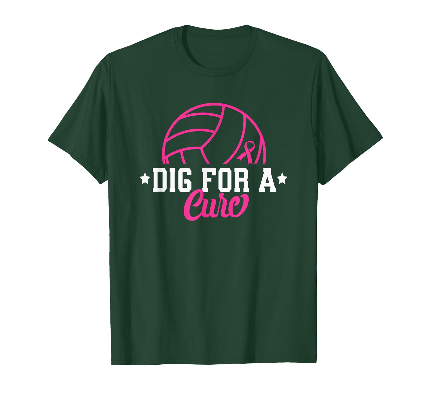 Dig For A Cure Breast Cancer Awareness Volleyball Pink Women T-Shirt