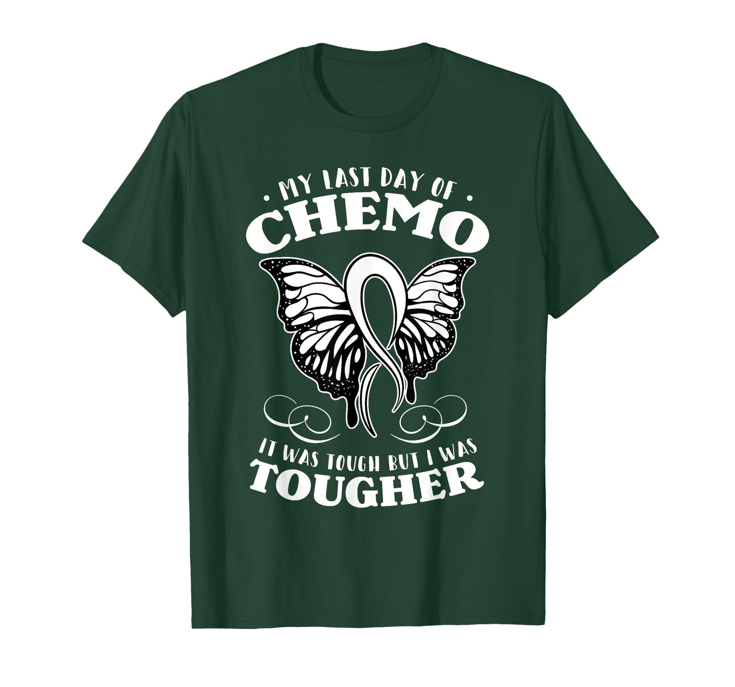 My Last Day Of Chemo Shirt Chemotherapy Butterfly Gift Idea T-Shirt