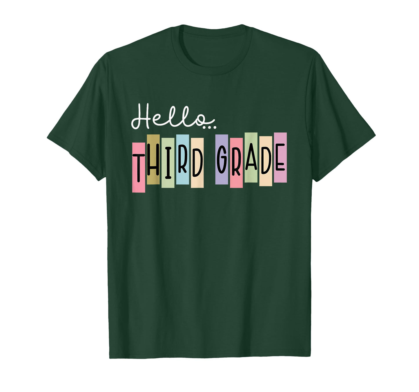 Back To School Hello Third Grade Teacher 3rd Grade T-Shirt