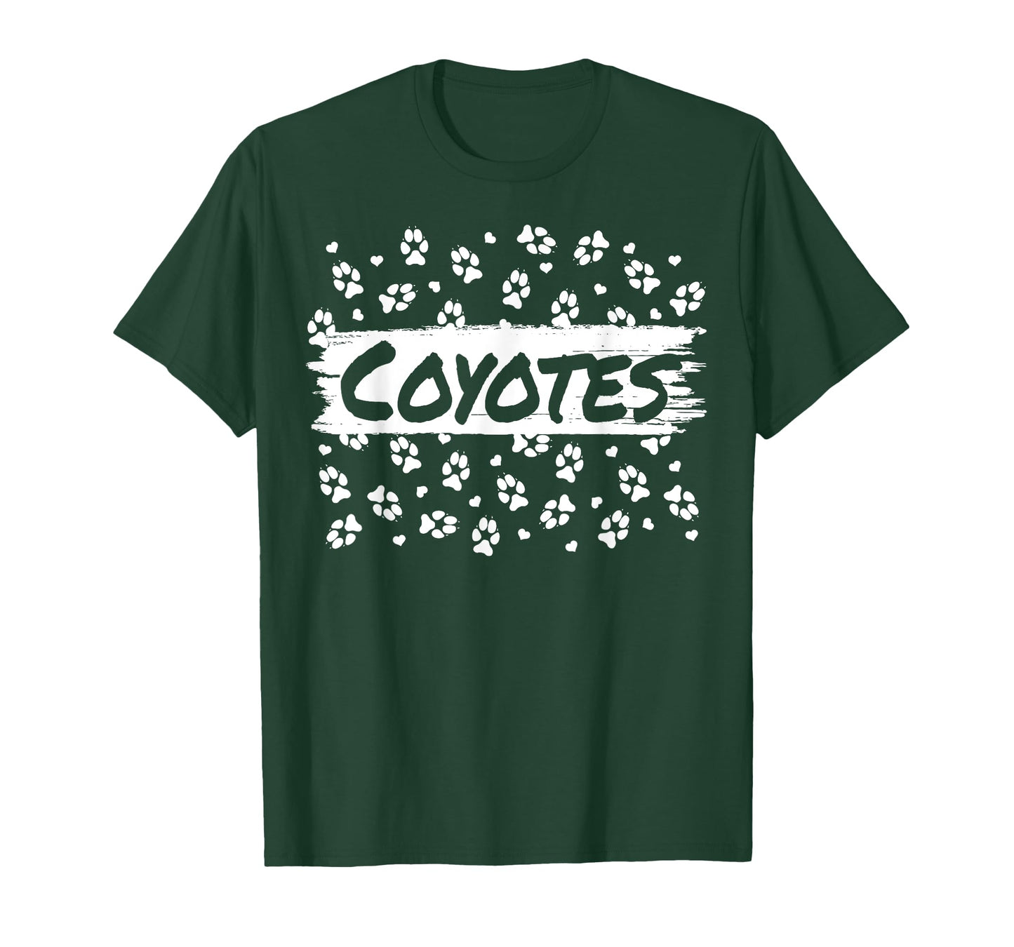 Coyote Mascot School Spirit Men Women Leopard Graduation Kid T-Shirt