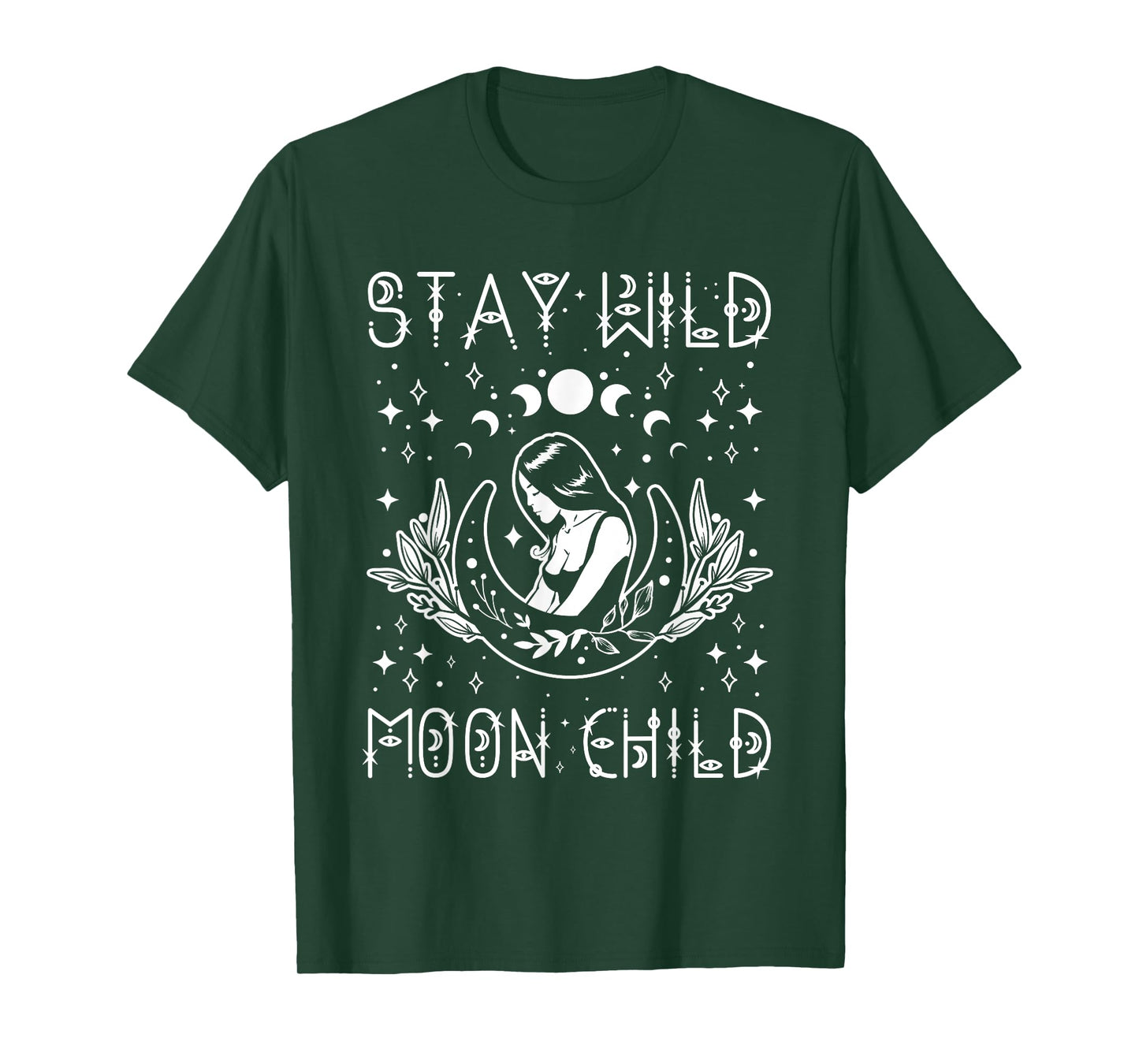 Stay Wild Moon Child Celestial Wiccan Witchy Boho Vibes T-Shirt