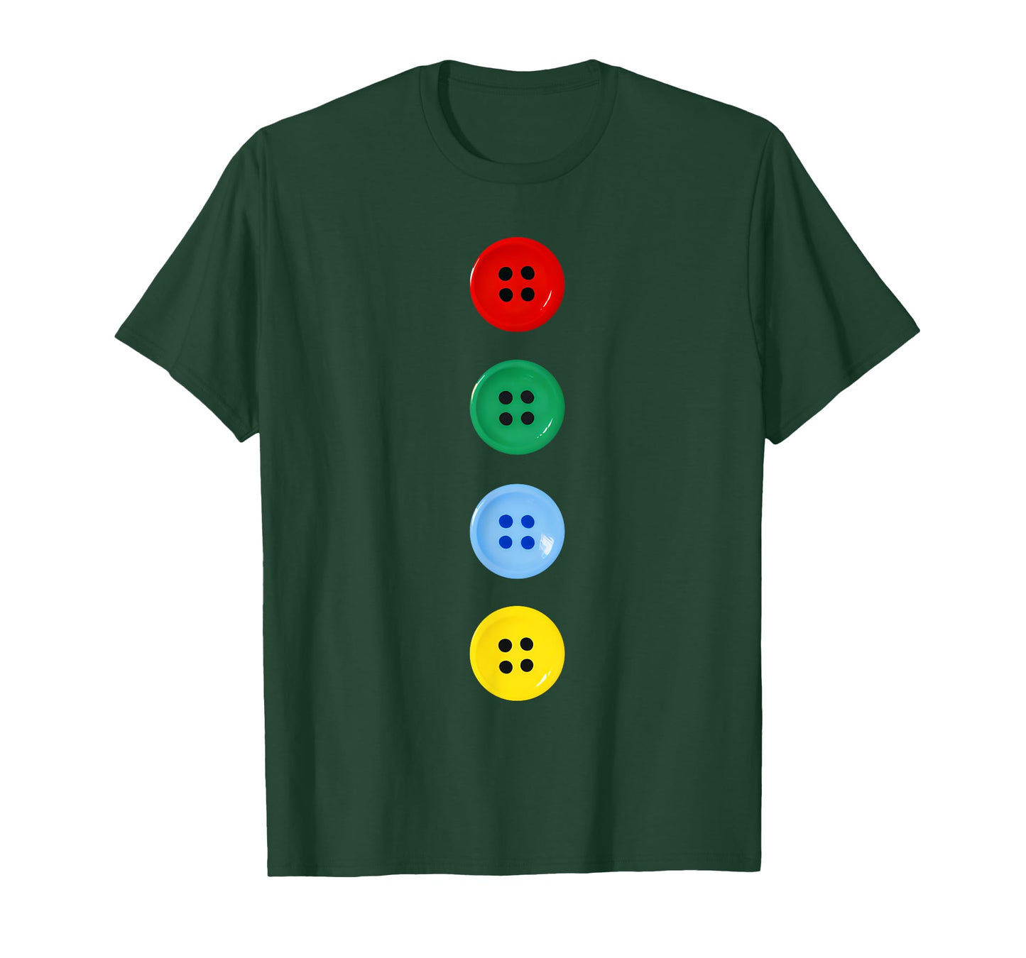 Four Groovy Buttons Blue Cat Funny Halloween Costume Kids T-Shirt
