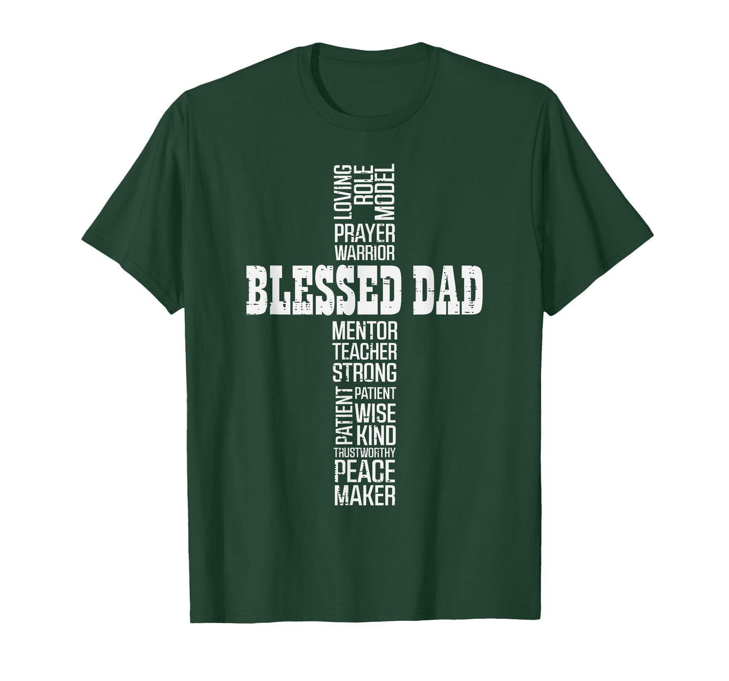 Fathers Day Blessed Dad Cross Christian Daddy Papa Dada Men T-Shirt