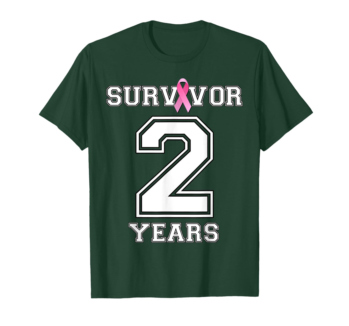 2 Years Breast Cancer Survivor Pink Ribbon Awareness ZL T-Shirt
