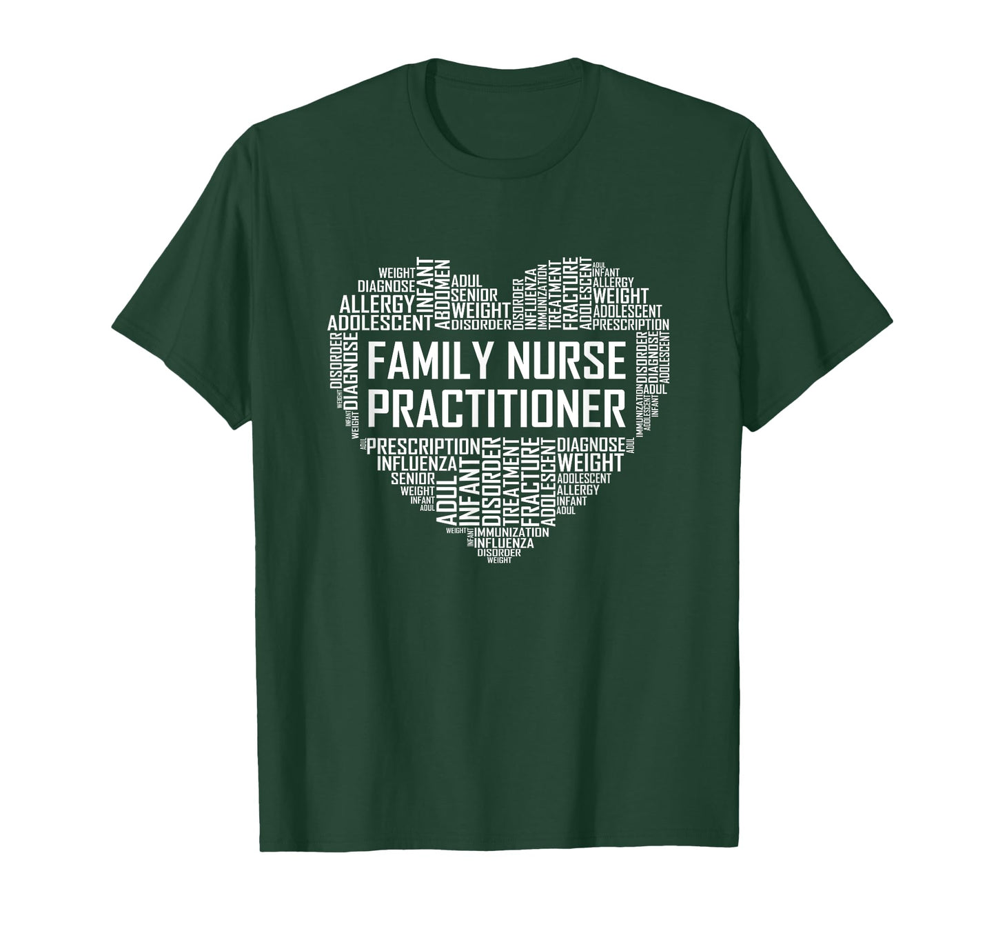 Family Nurse Practitioner Heart FNP Nursing Graduate T-Shirt