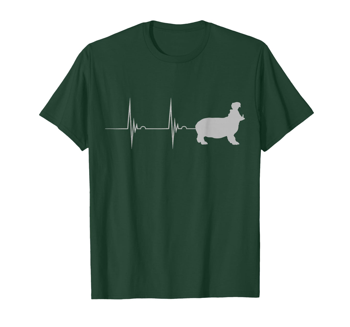 Hippo Zoo Visit Hippo Lovers Heartbeat ECG Pulse T-Shirt