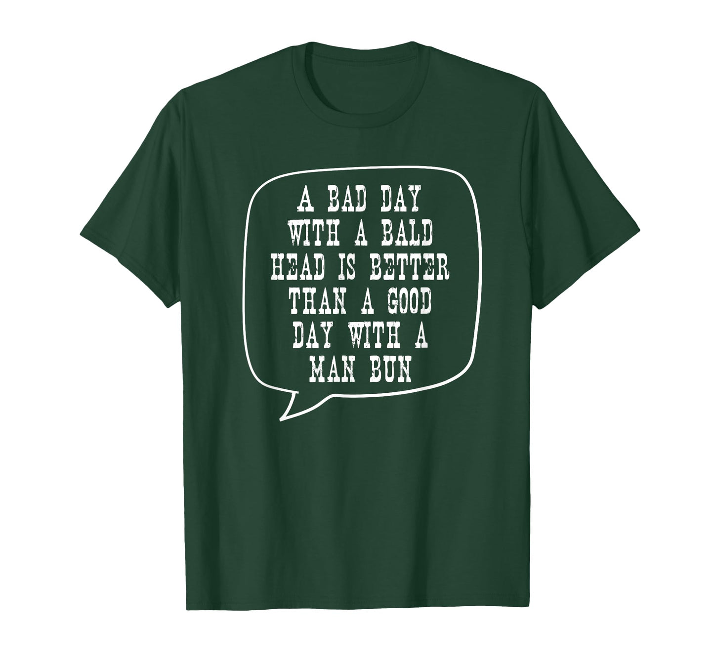 Funny Bald Guy Bald Dad Shirt Cancer Survivor Gift Man Bun T-Shirt