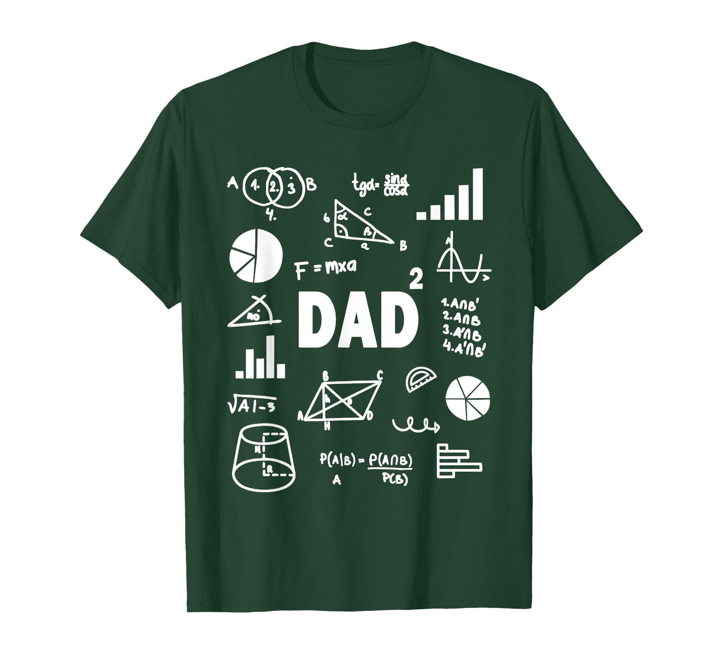 Dad Squared Second Time Dad Math Second Power Father T-Shirt