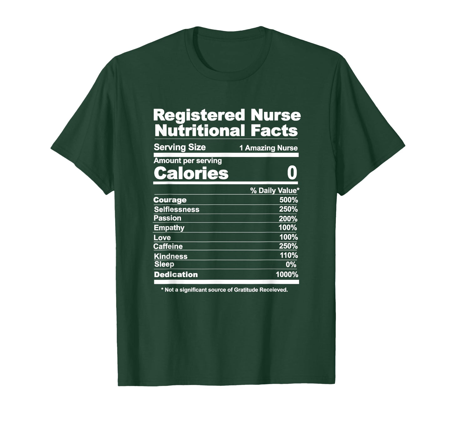 Registered Nurse nutritional facts T-Shirt