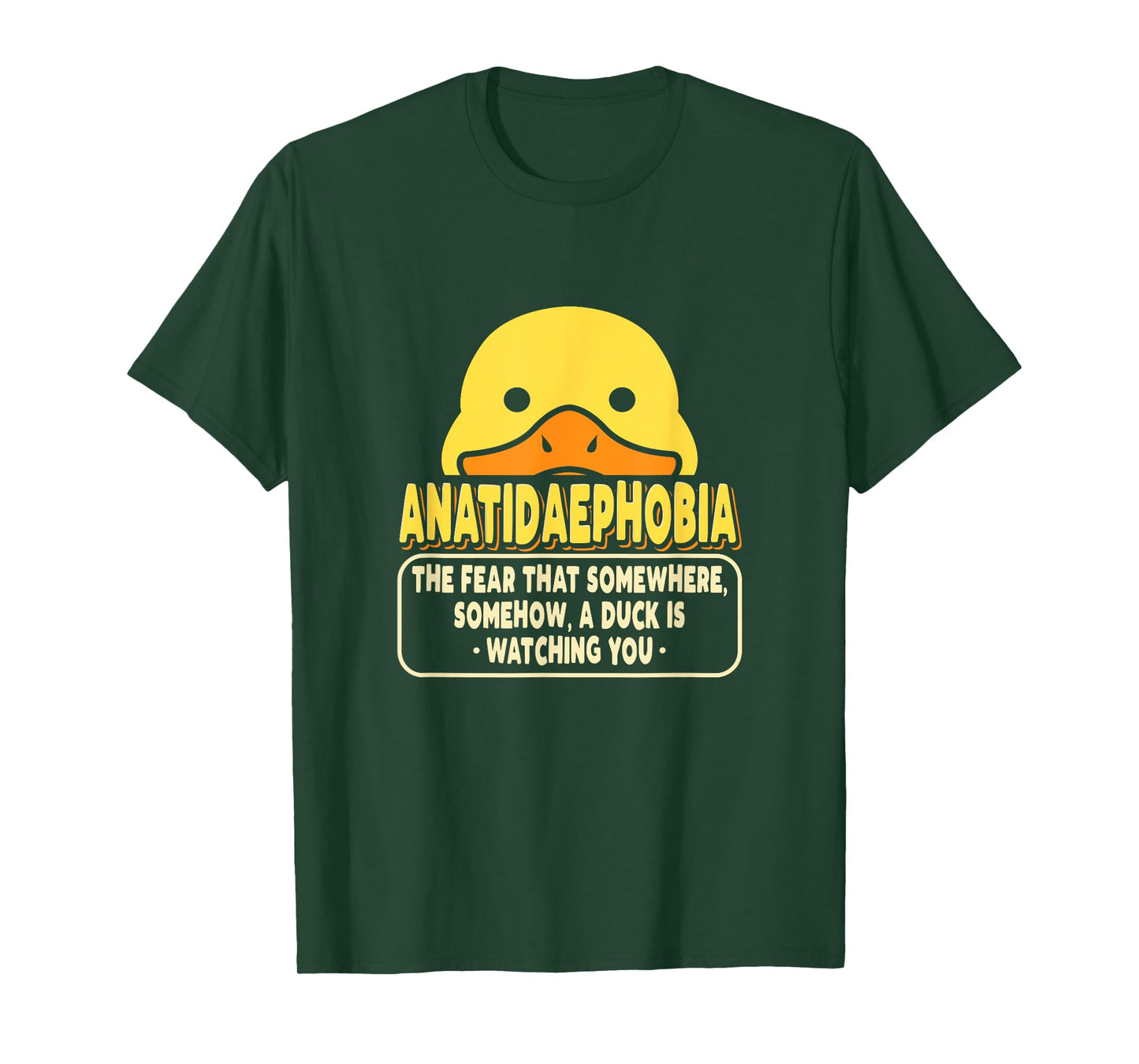 Psychology Funny Phobias Anatidaephobia Fear Of Ducks T-Shirt