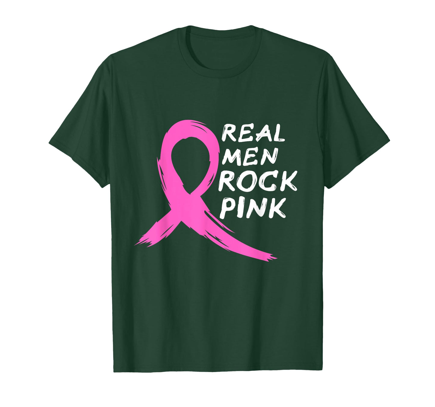 Real Men Rock Pink - Fighting Breast Cancer T-Shirt