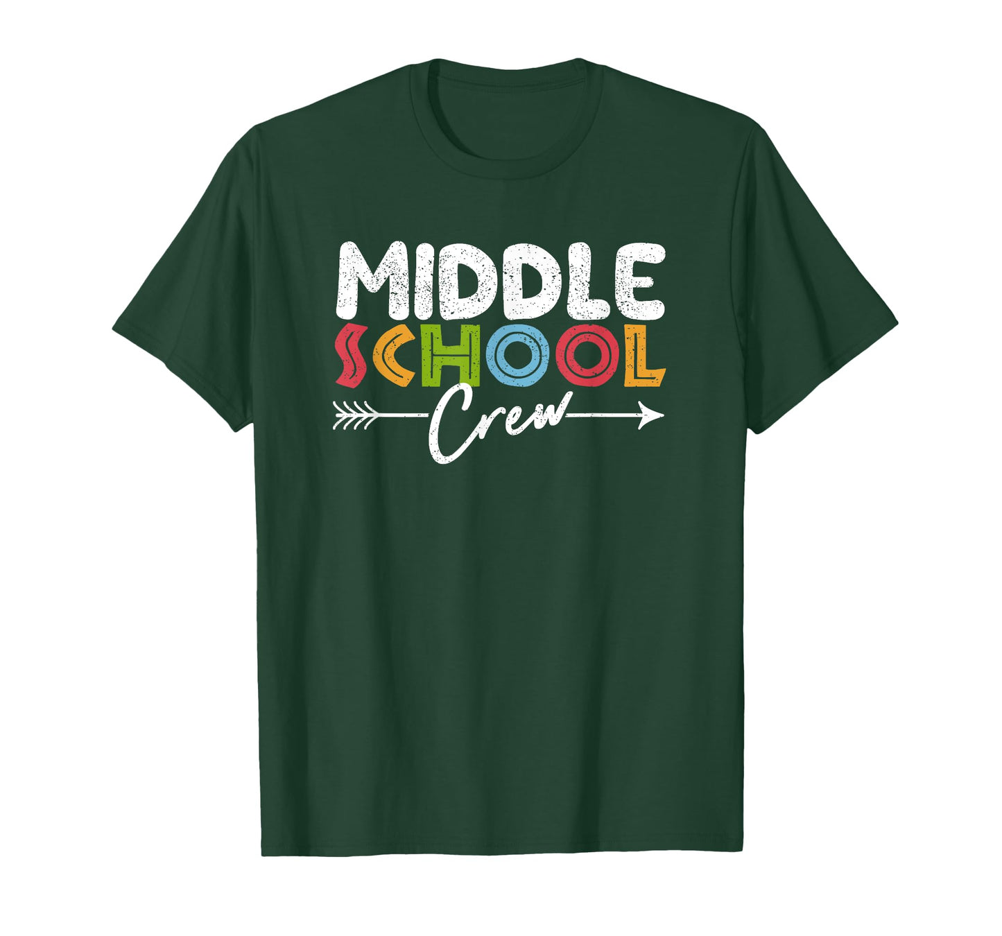 Middle School Crew Retro Funny Teacher Student Vintage T-Shirt