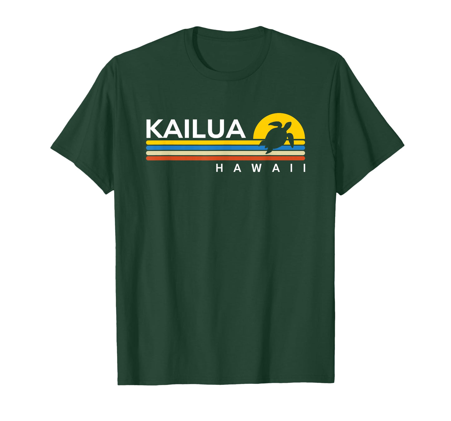 Kailua Hawaii Vintage Retro Souvenirs Turtle T-Shirt