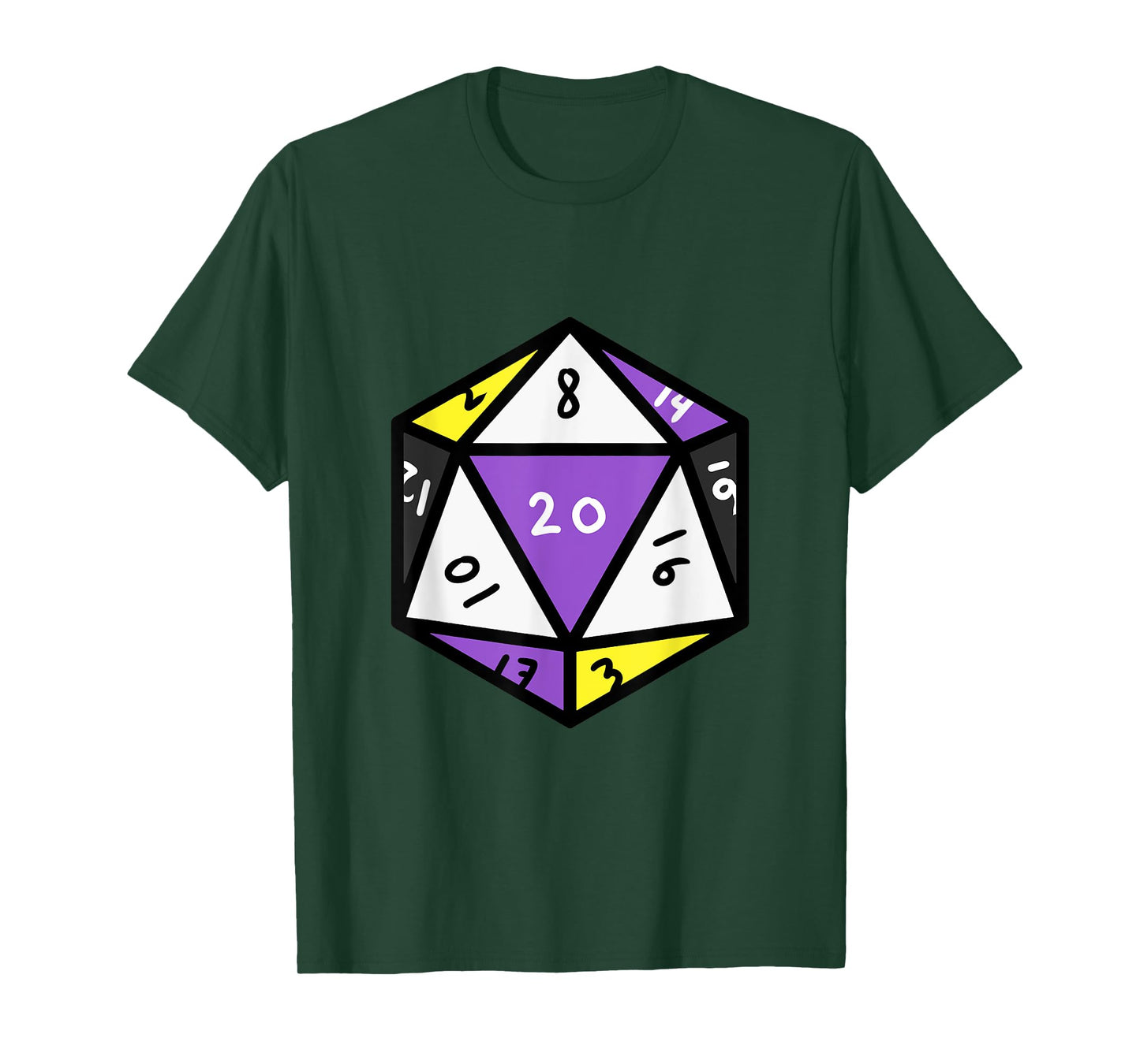 Nonbinary Pride Dice Nonbinary T-Shirt