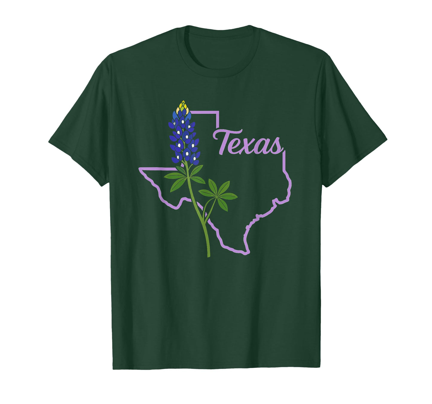 Texas Bluebonnet Flower Graphic T-Shirt