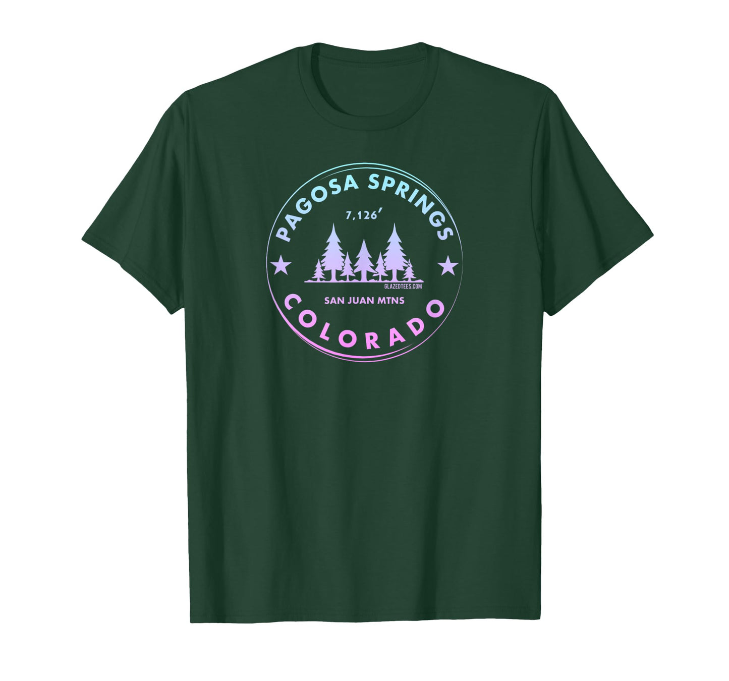 Pagosa Springs Colorado Mountain Town - Retro Mtn Forest T-Shirt