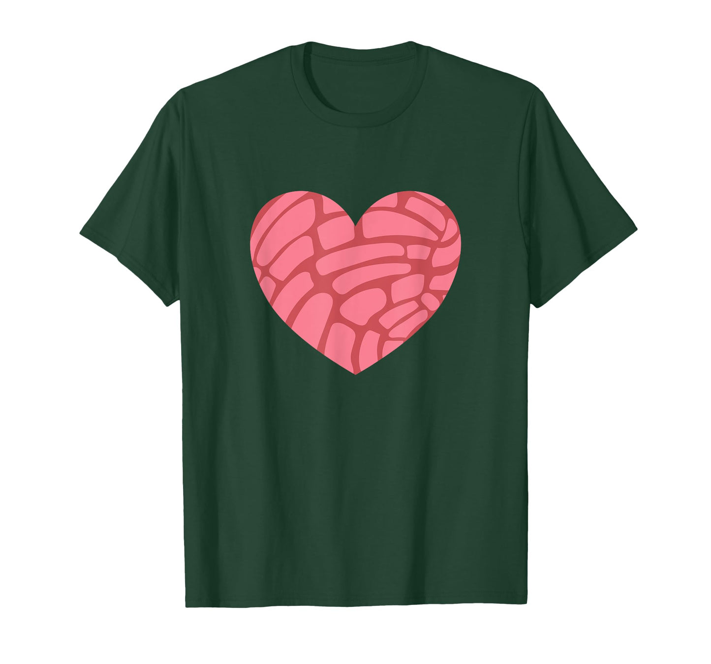 Concha Mexican Sweet Bun Heart T-Shirt