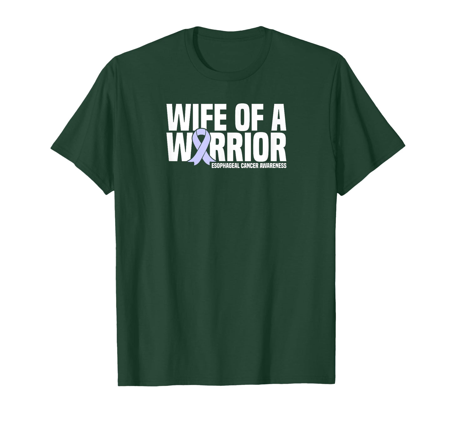 Wife of a Warrior Periwinkle Esophageal Cancer Awareness T-Shirt
