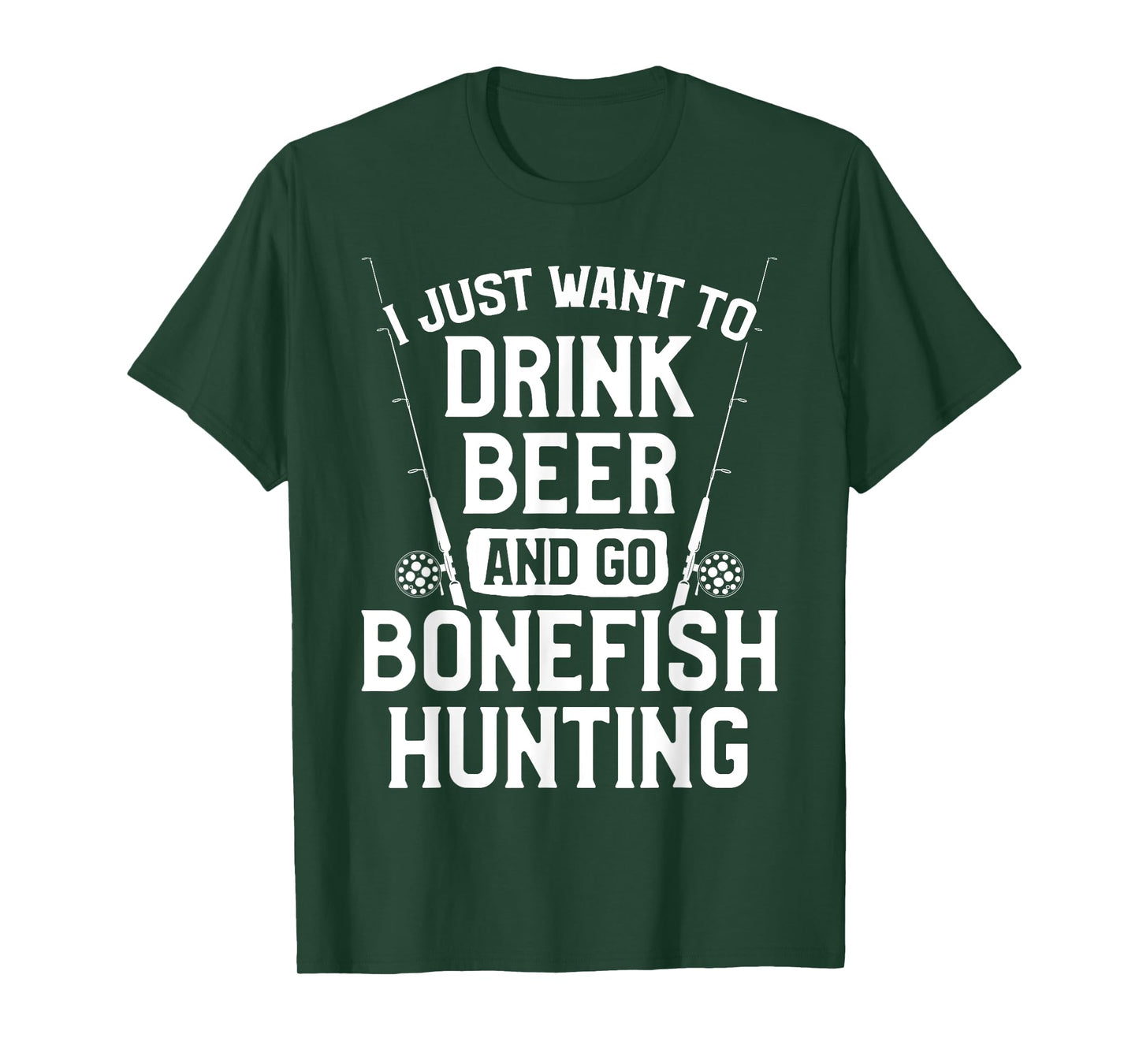 Bonefish Hunter Hunting Fisherman Drink Beer Fishing T-Shirt