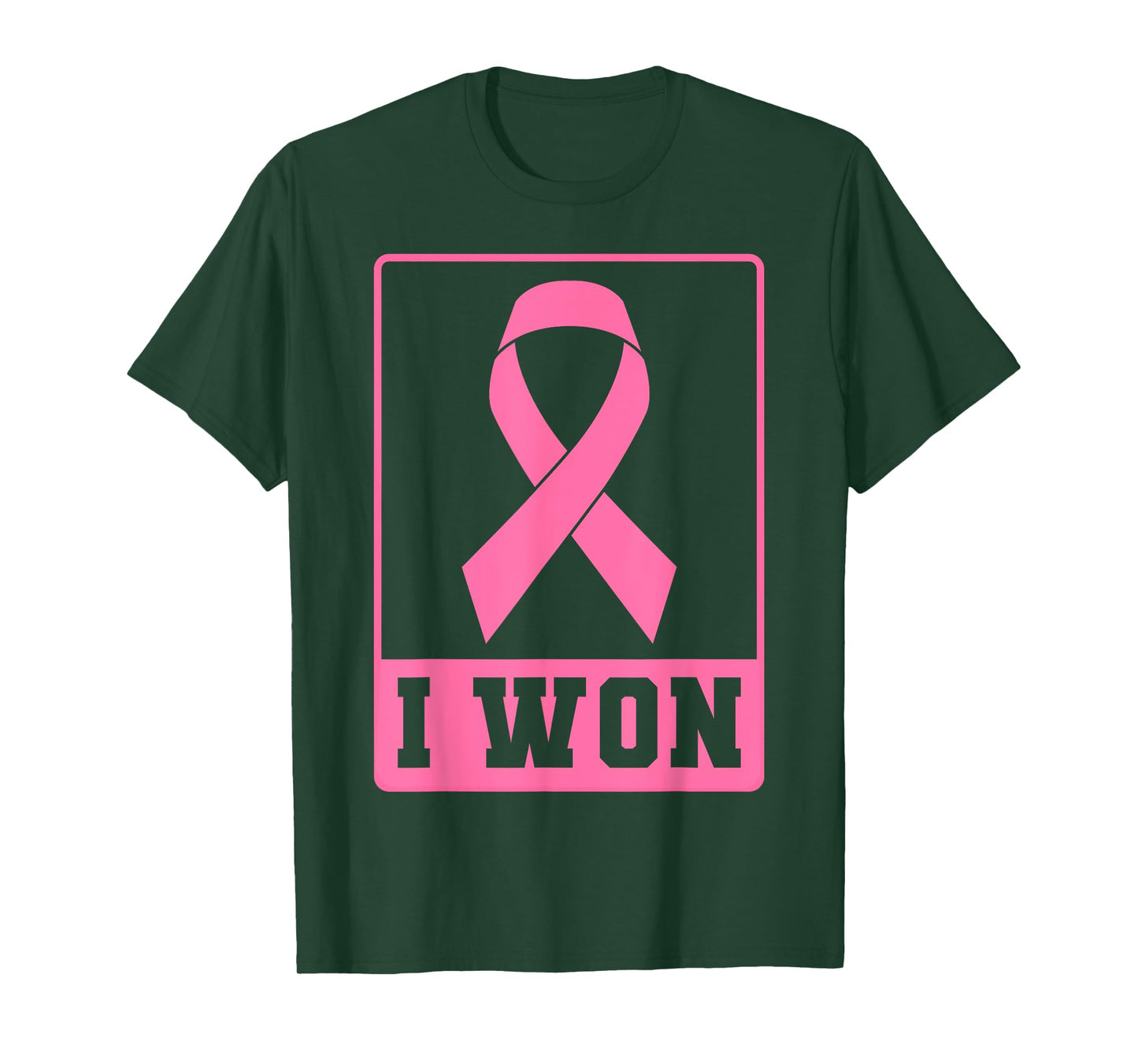 I Won Breast Cancer Awareness Pink Ribbon T-Shirt