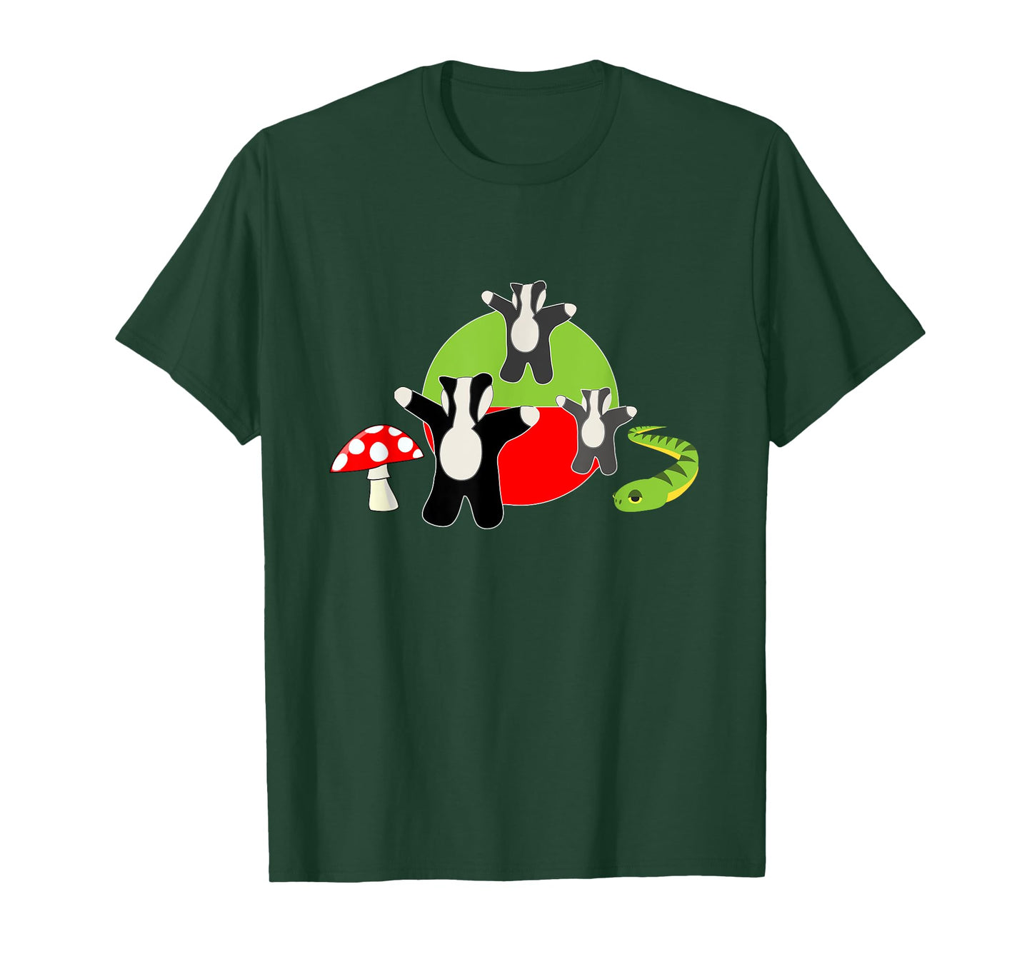 Badger Badger Badger Mushroom Snake t-shirt T-Shirt