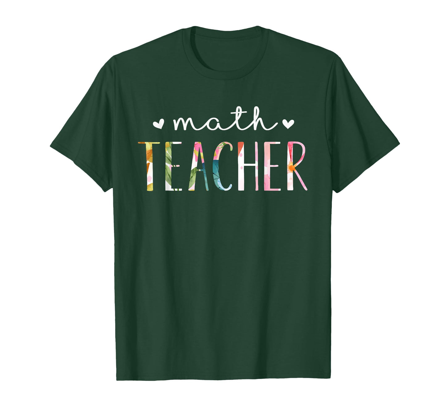 Math Teacher Cute Floral Design T-Shirt
