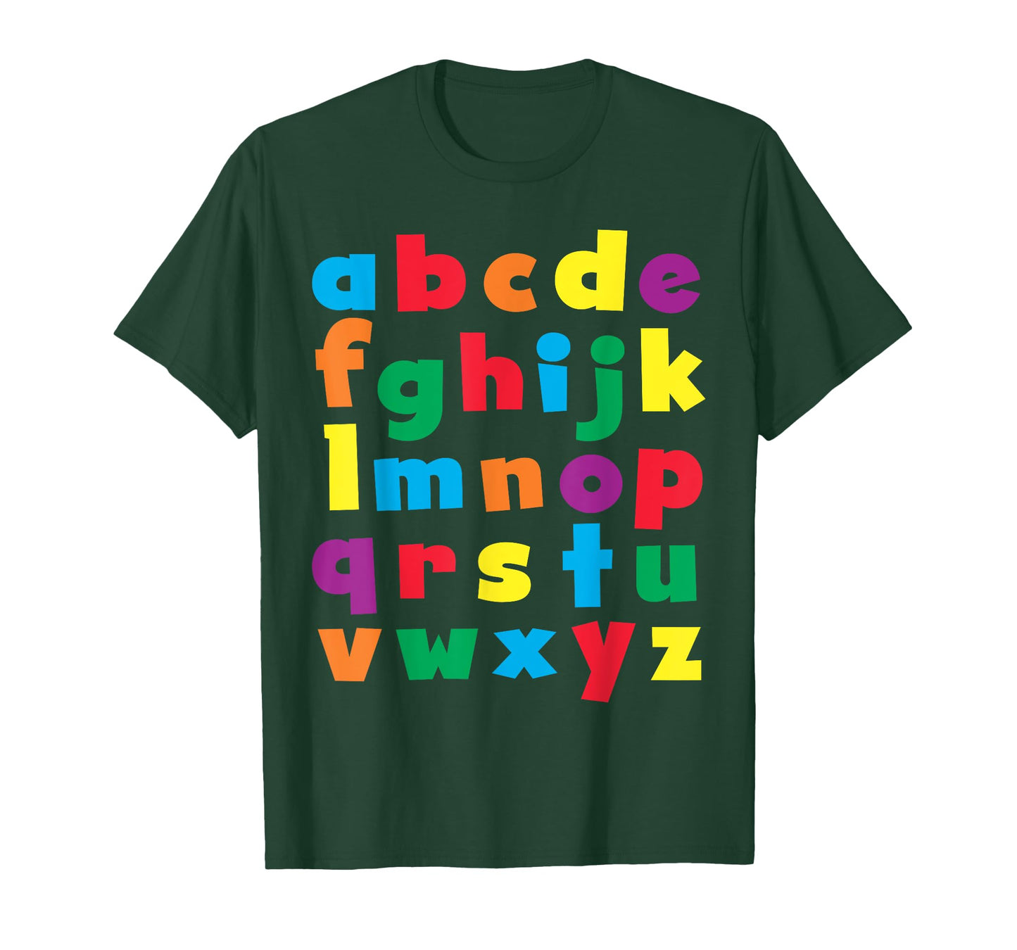 Colorful Letters Alphabet educational ABCs boy girl kids T-Shirt
