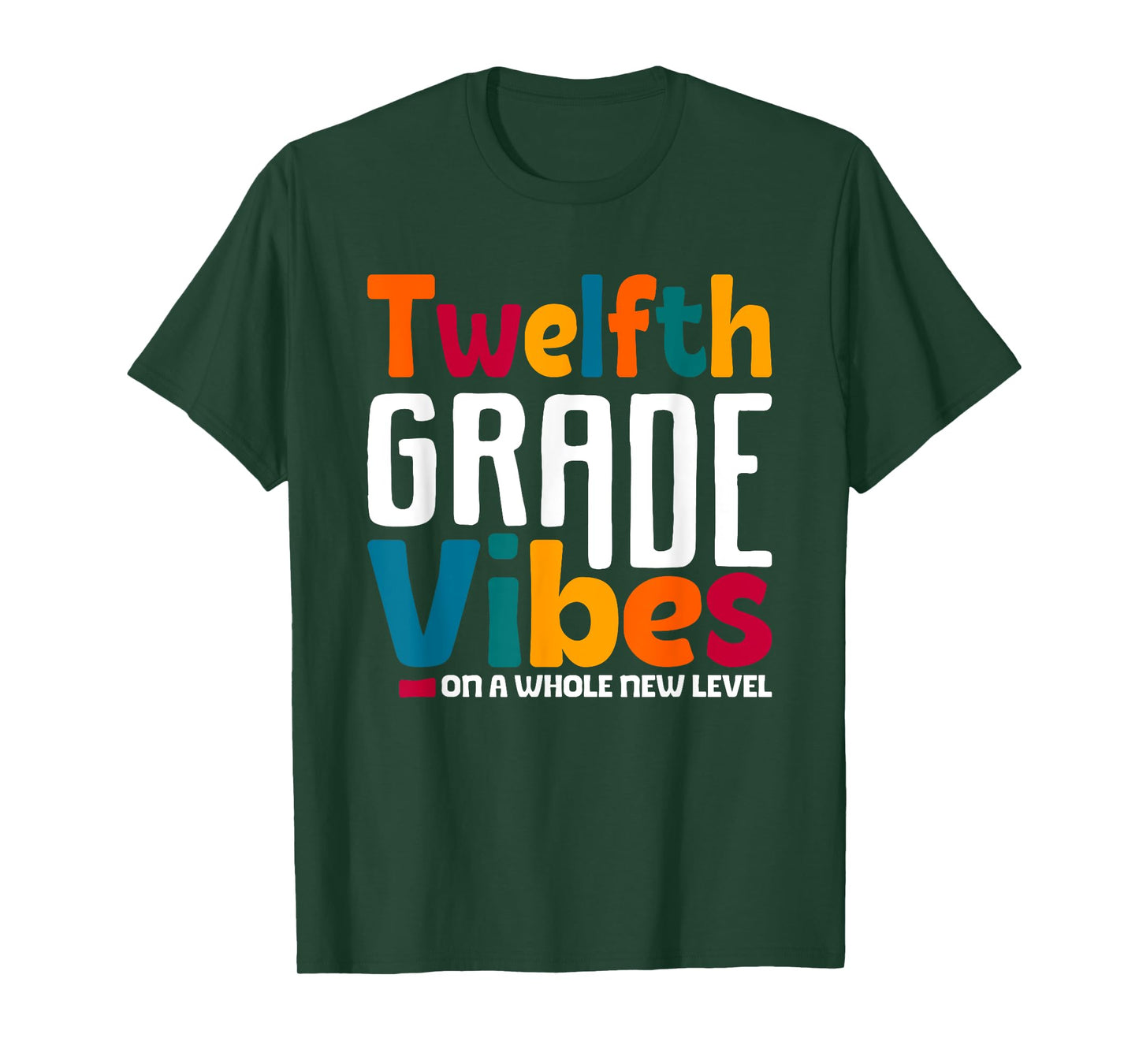 Twelfth Grade Vibes Vintage 1st Day School Team 12th Grade T-Shirt