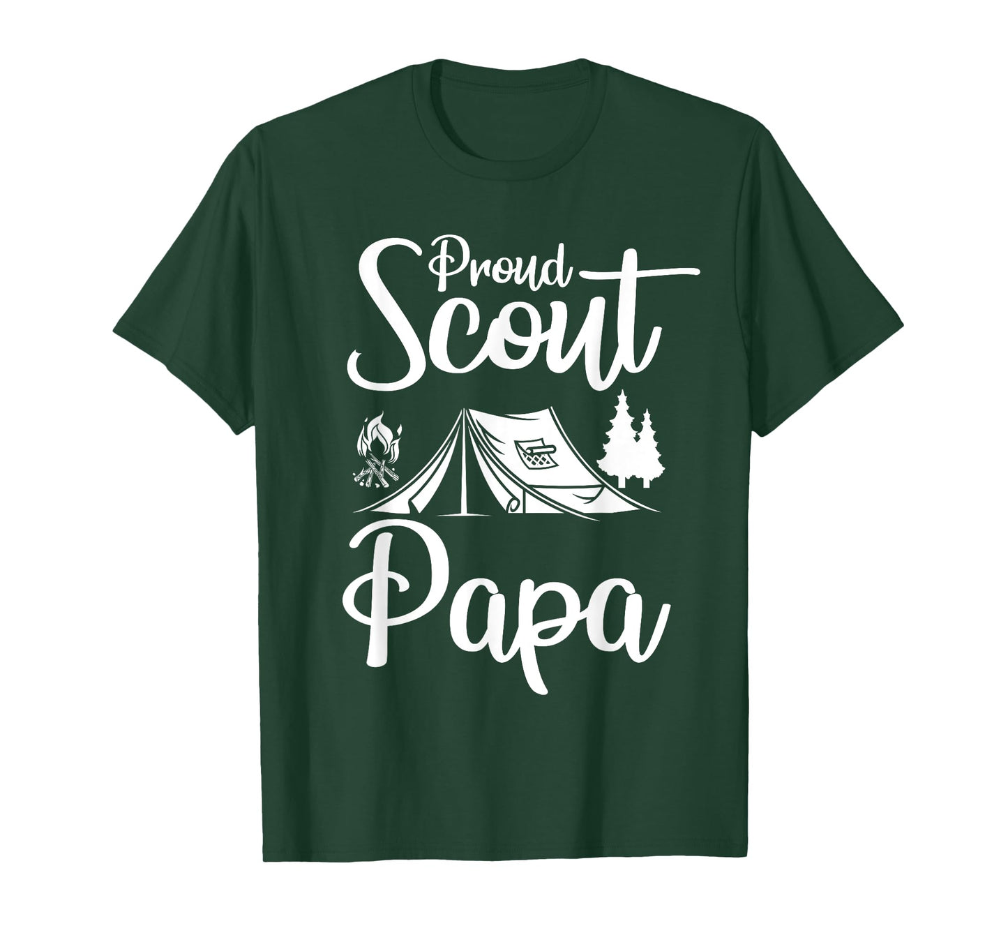 Proud Scout Papa Camping Scouting Tent Scout Dad Leader T-Shirt