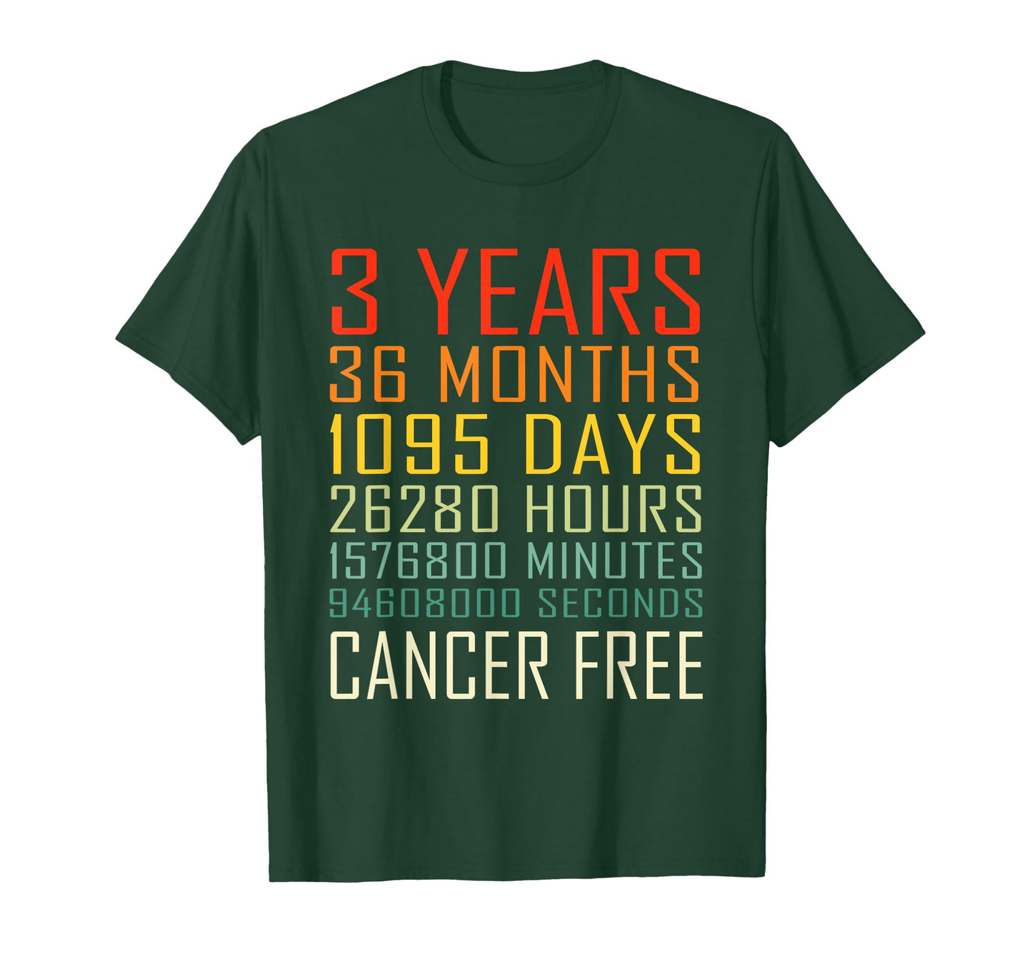 Vintage Cancer Awareness Vintage 3 Years Cancer Free T-Shirt