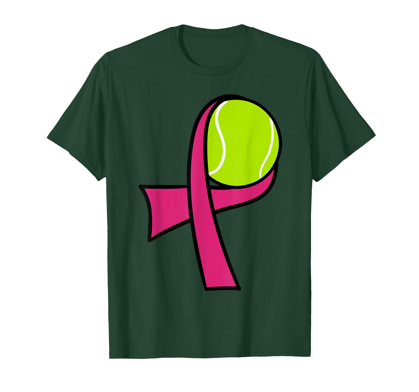 Breast Cancer Tennis Ball Pink Ribbon Mammogram Sport Smash T-Shirt