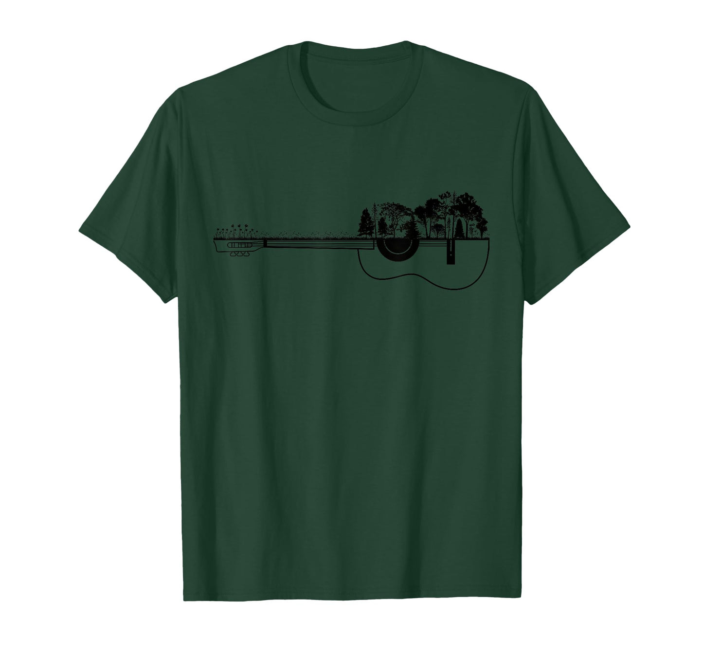 Guitar Lake Shadow Love Guitar Musician Men Women T-Shirt