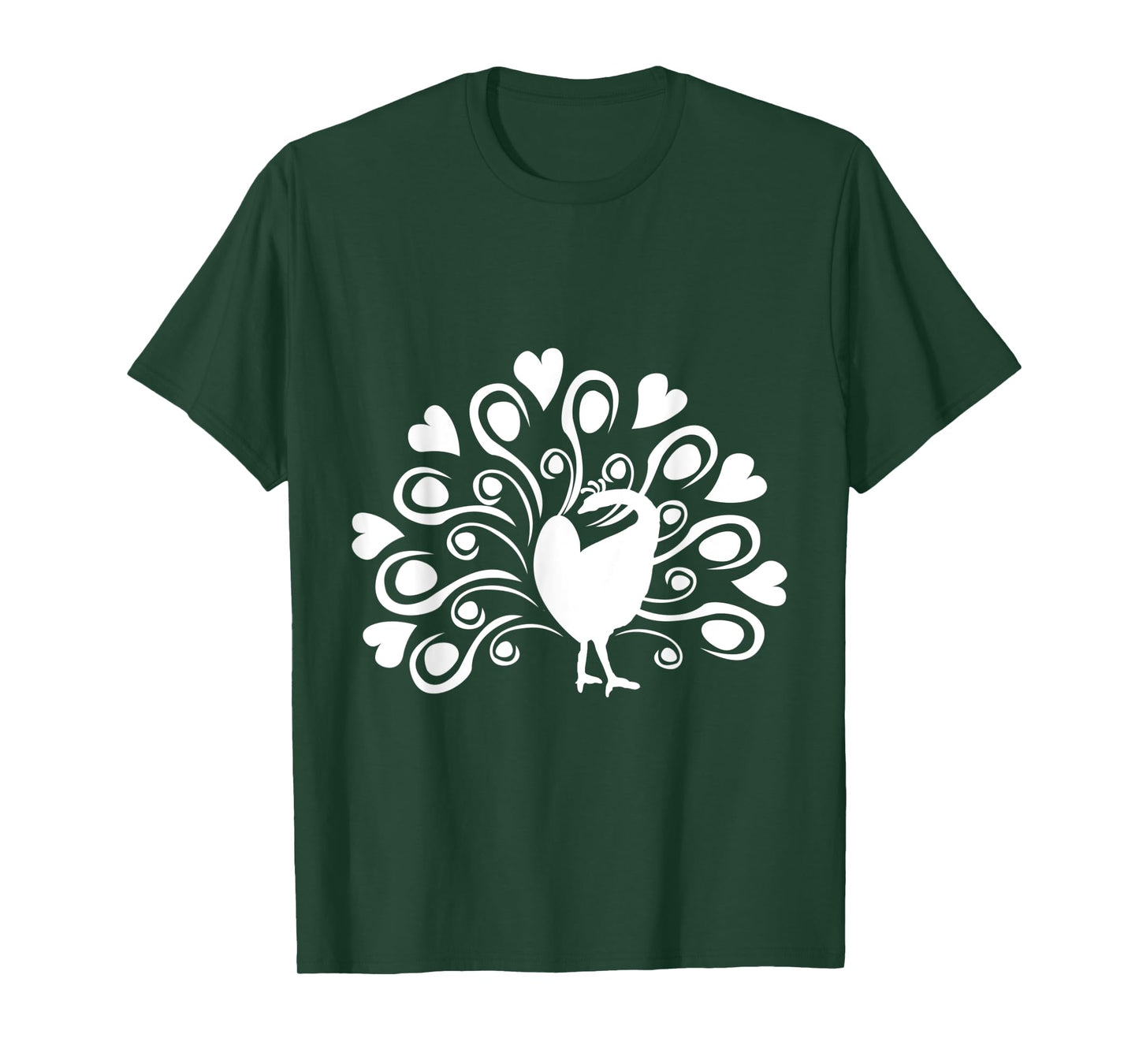 Peacock Butterfly With Heart Plumage Bird Lover Bird T-Shirt