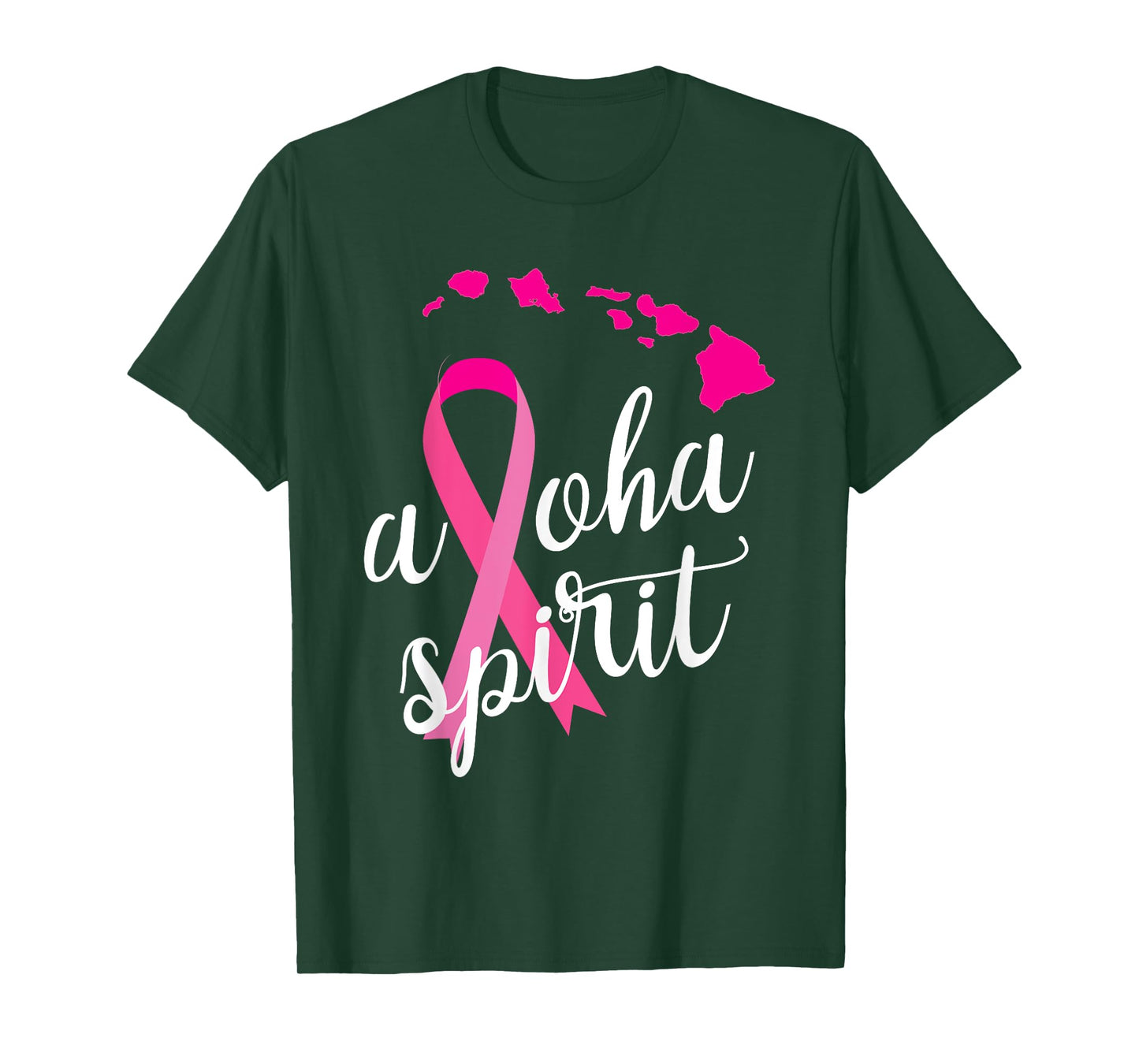 Aloha Spirit Breast Cancer Awareness Hawaii islands T-Shirt