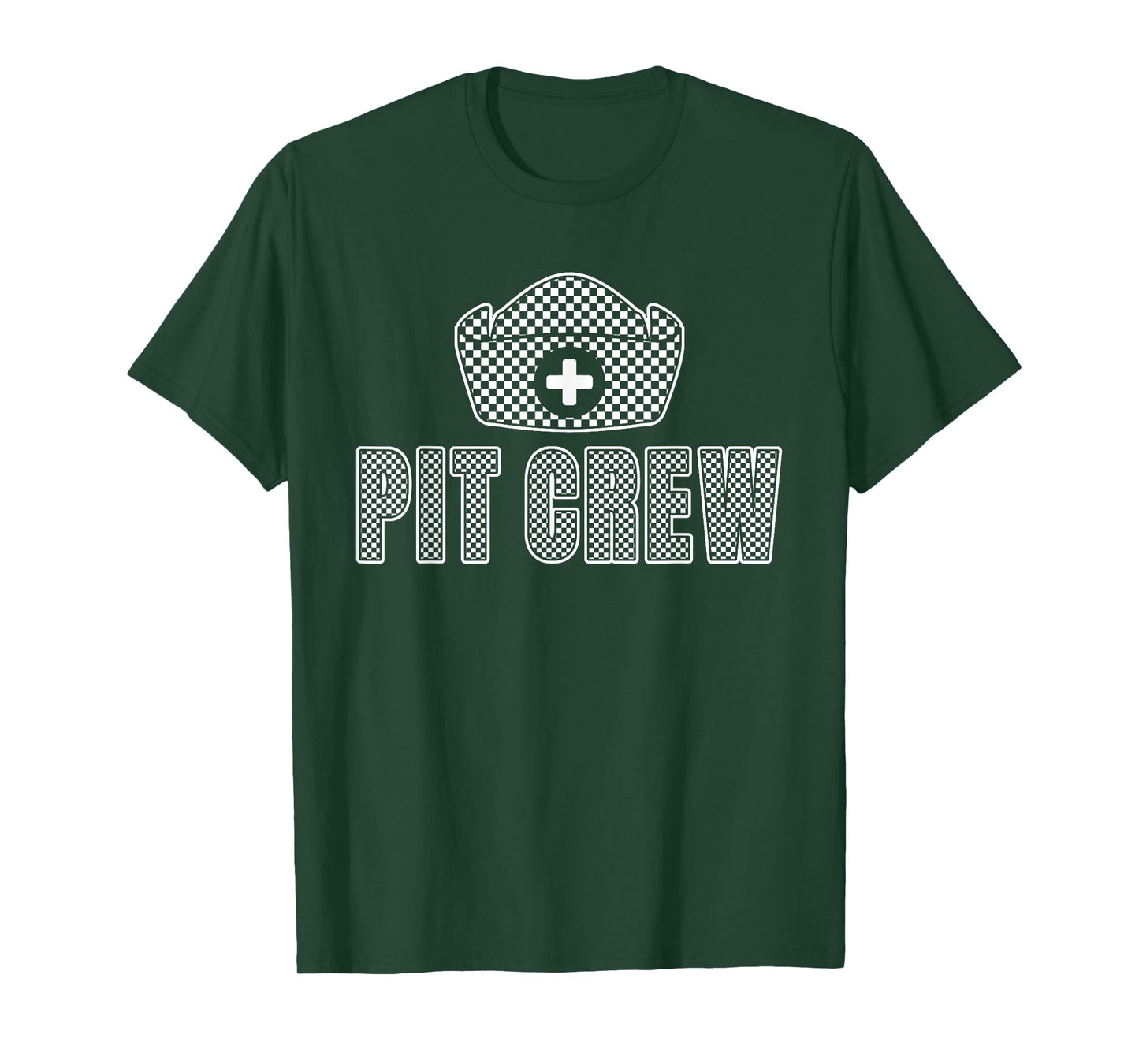 Nurse Checkered Hosting Race Car Nurse Pit Crew T-Shirt