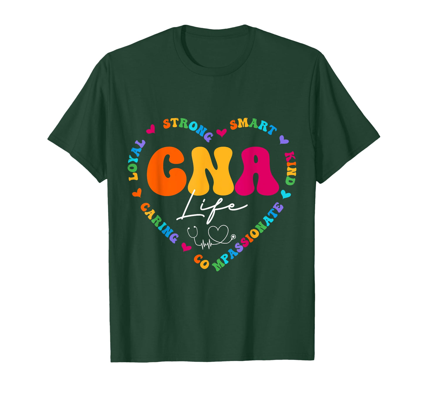 CNA Life Appreciation Gifts Ideas Cute Nurse Appreciation Women's Black Multicolor T-Shirt