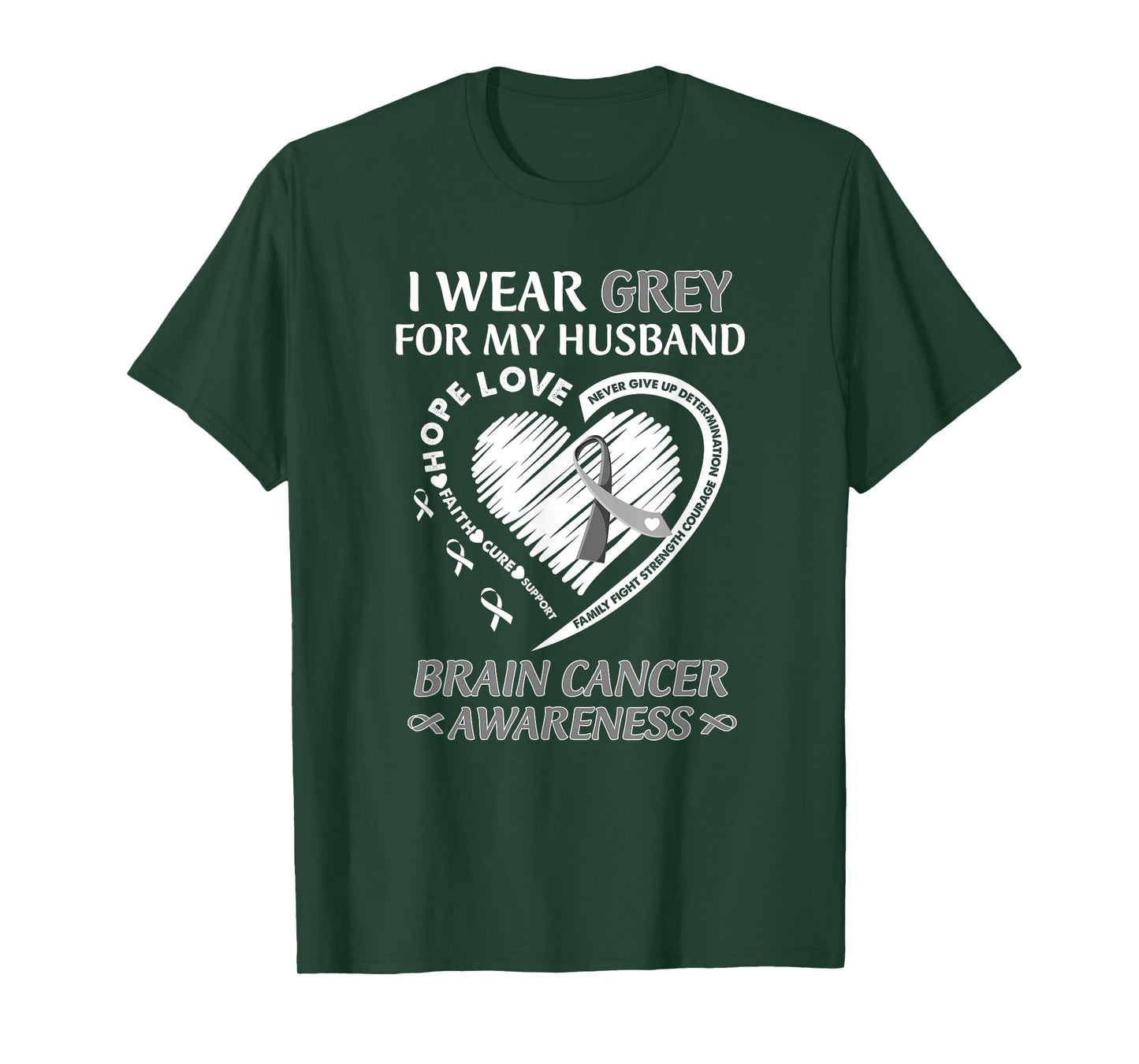 In May I Wear Grey For My Husband Brain Cancer Awareness T-Shirt