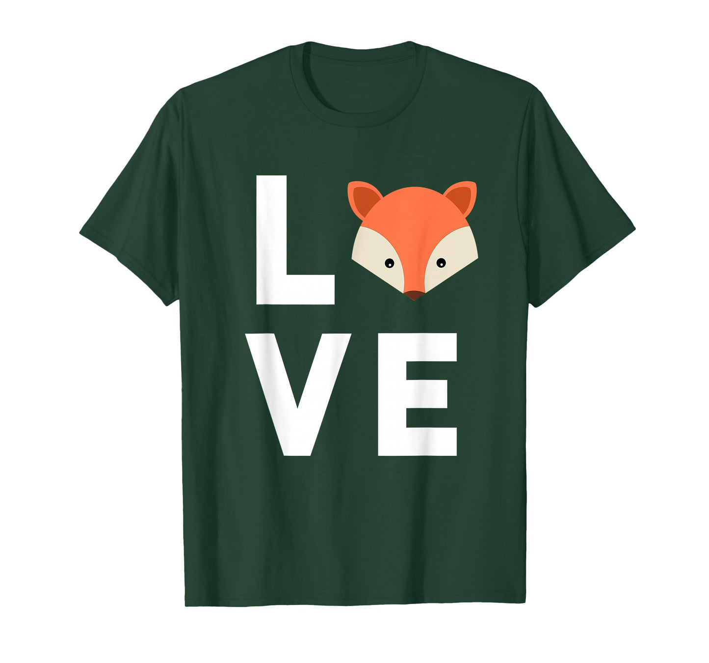 I Love Foxes Cute Fox Funny Fox Love Animal Face T-Shirt