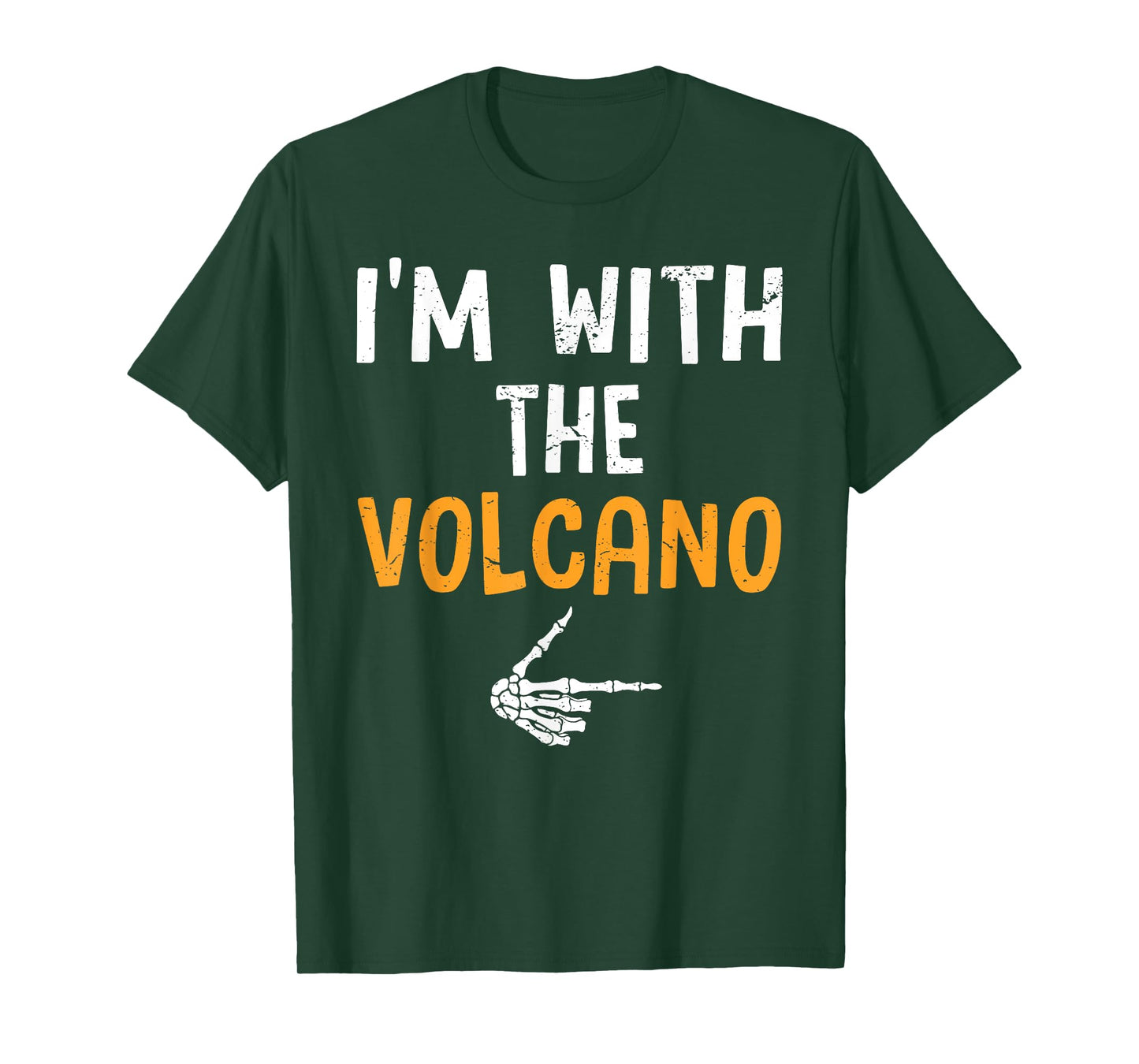 I'm with The Volcano Costume Halloween Matching Couple T-Shirt