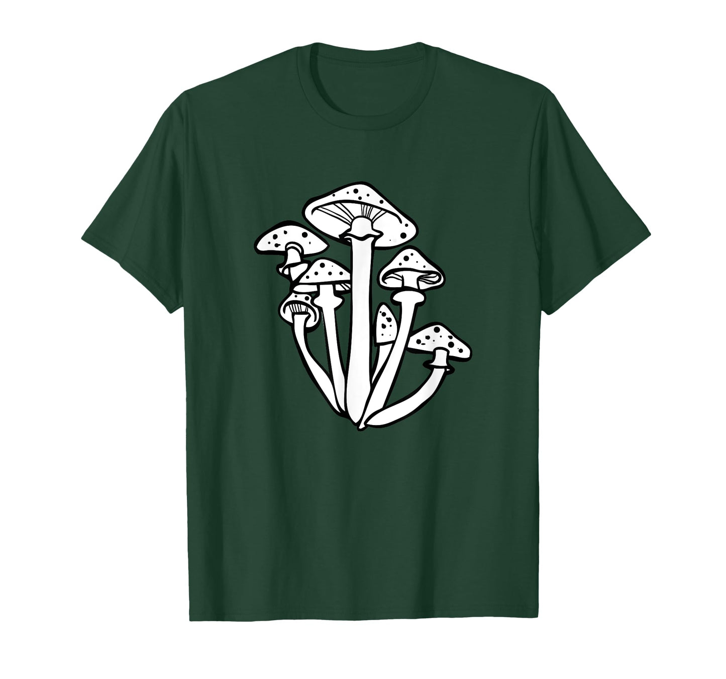 White Mushroom Art Mycologist Gear Mushroom Growers Mycology T-Shirt