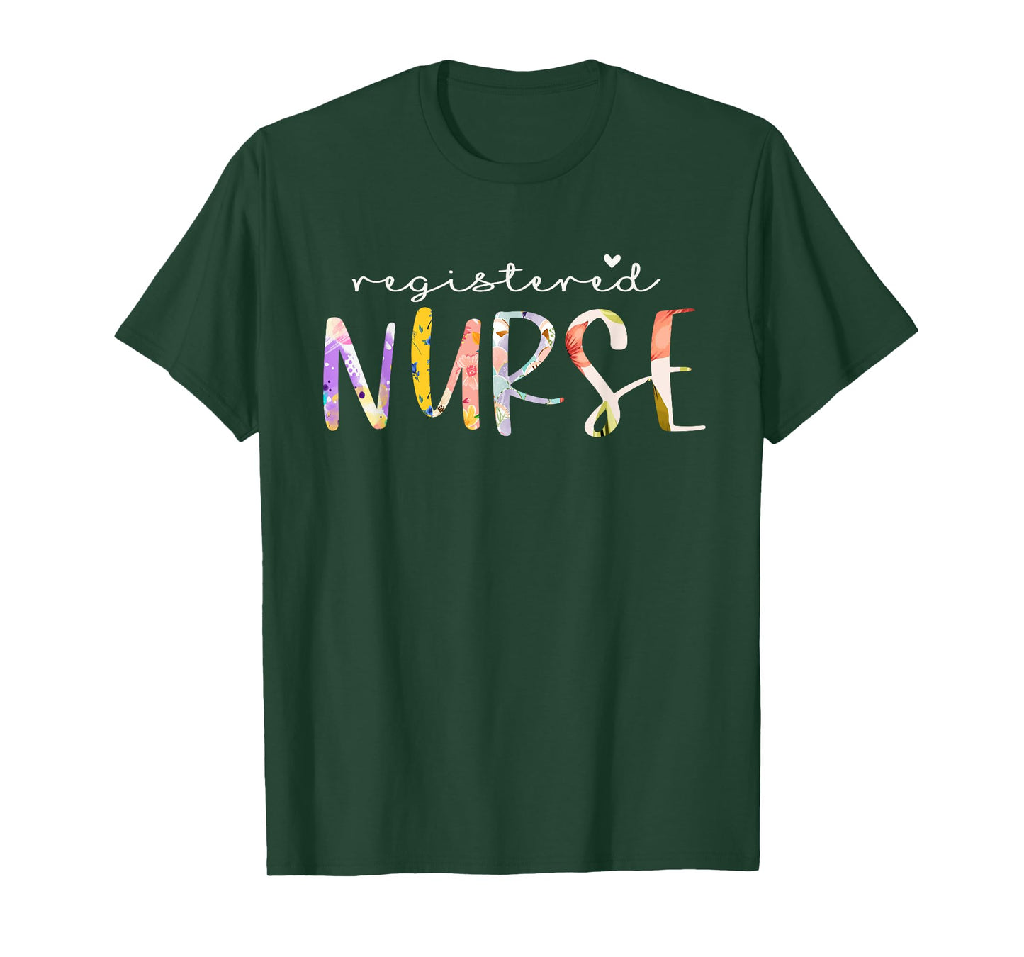Registered Nurse Cute Floral Design Nursing T-Shirt