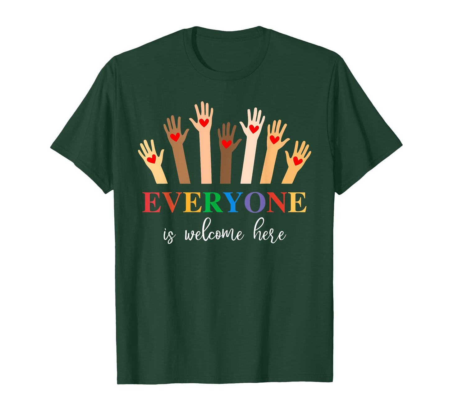 Idaho Teacher Everyone Is Welcome Here Inclusion & Equality T-Shirt