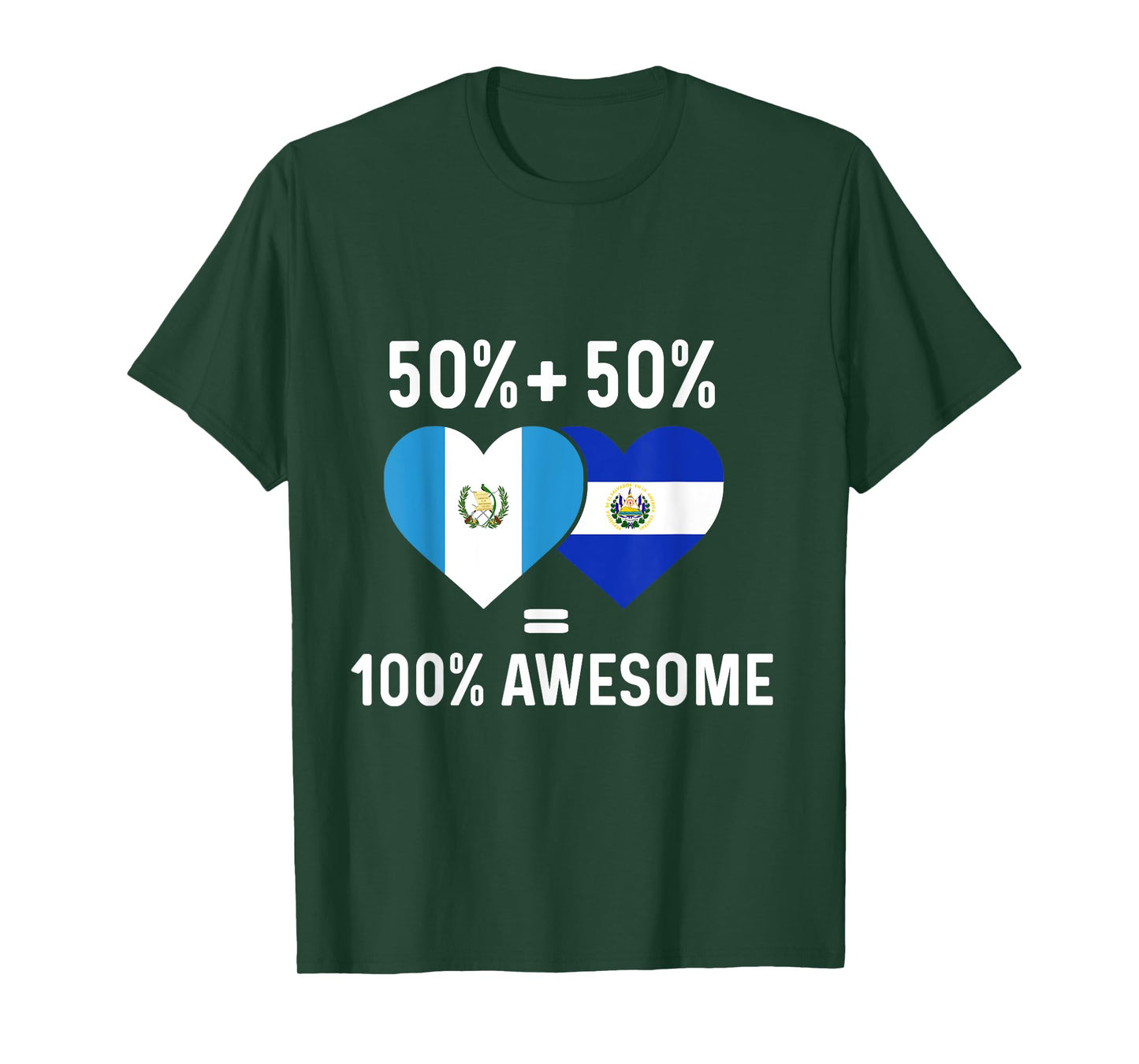 Half Salvadorian Half Guatemalan Flag El Salvador Guatemala T-Shirt