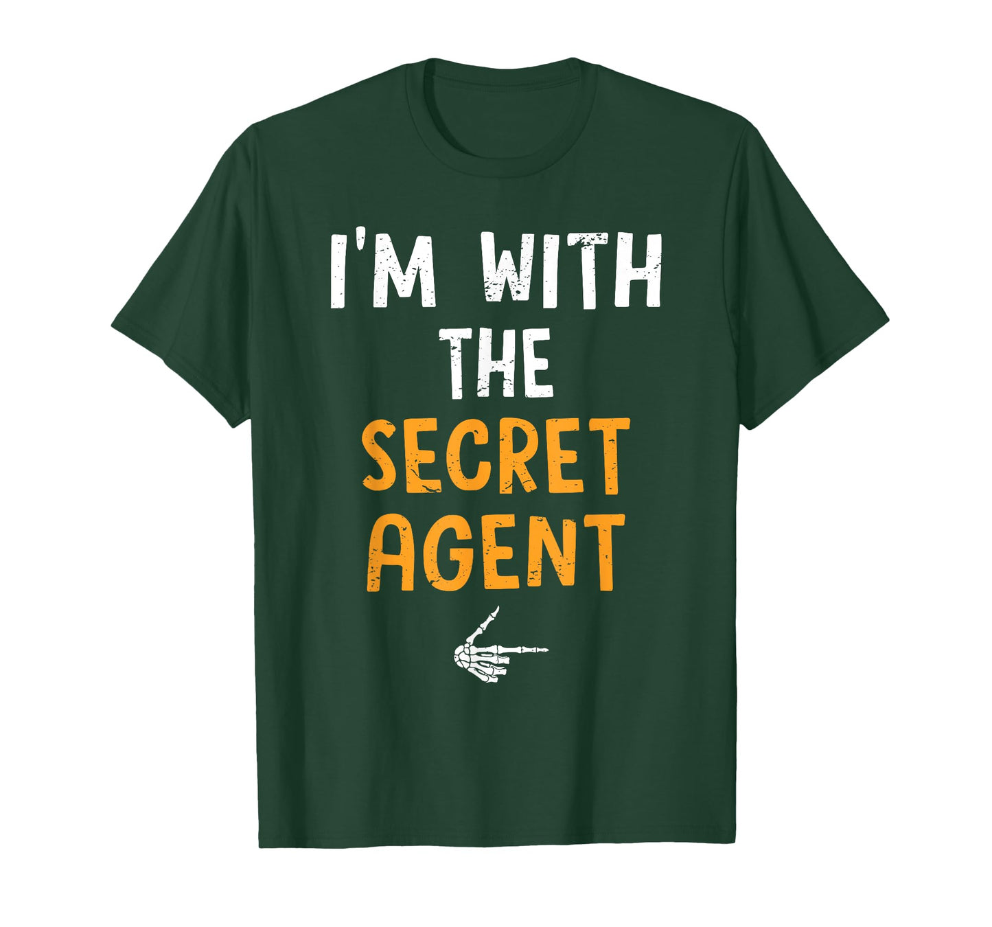 I'm with The Secret Agent Costume Halloween Matching Couple T-Shirt